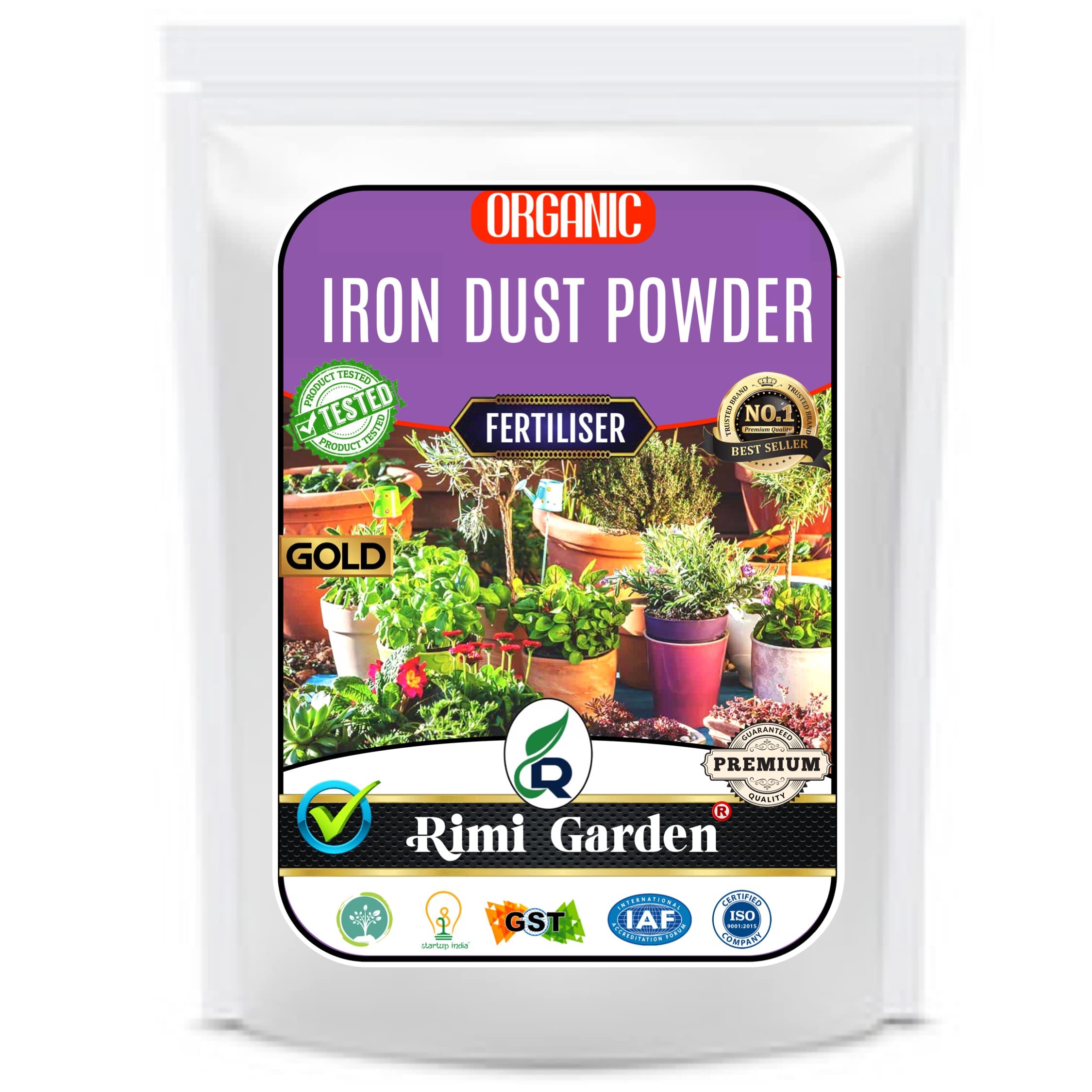 Rimi Garden® Iron Dust Powder, Premium Essential Organic Fertiliser for Plant, with Charged Micro-organism and ++ Micronutrients (400 gm) (B09HNV328K) Amazon Price History, Amazon Price Tracker