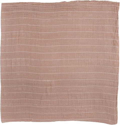 Miniatura 3 de Little Unicorn Manta de muselina de algodón a rayas malva  Individual  100% algodón  Super suave  Recién nacidos y bebés  Grande 47 x 47 pulgadas