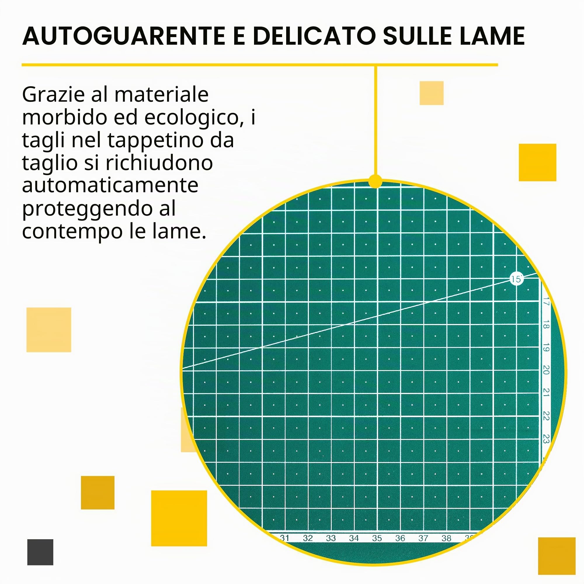 PRETEX SC-114 Tappetino da taglio PVC 45x30 cm A3 chiusura automatica Verde