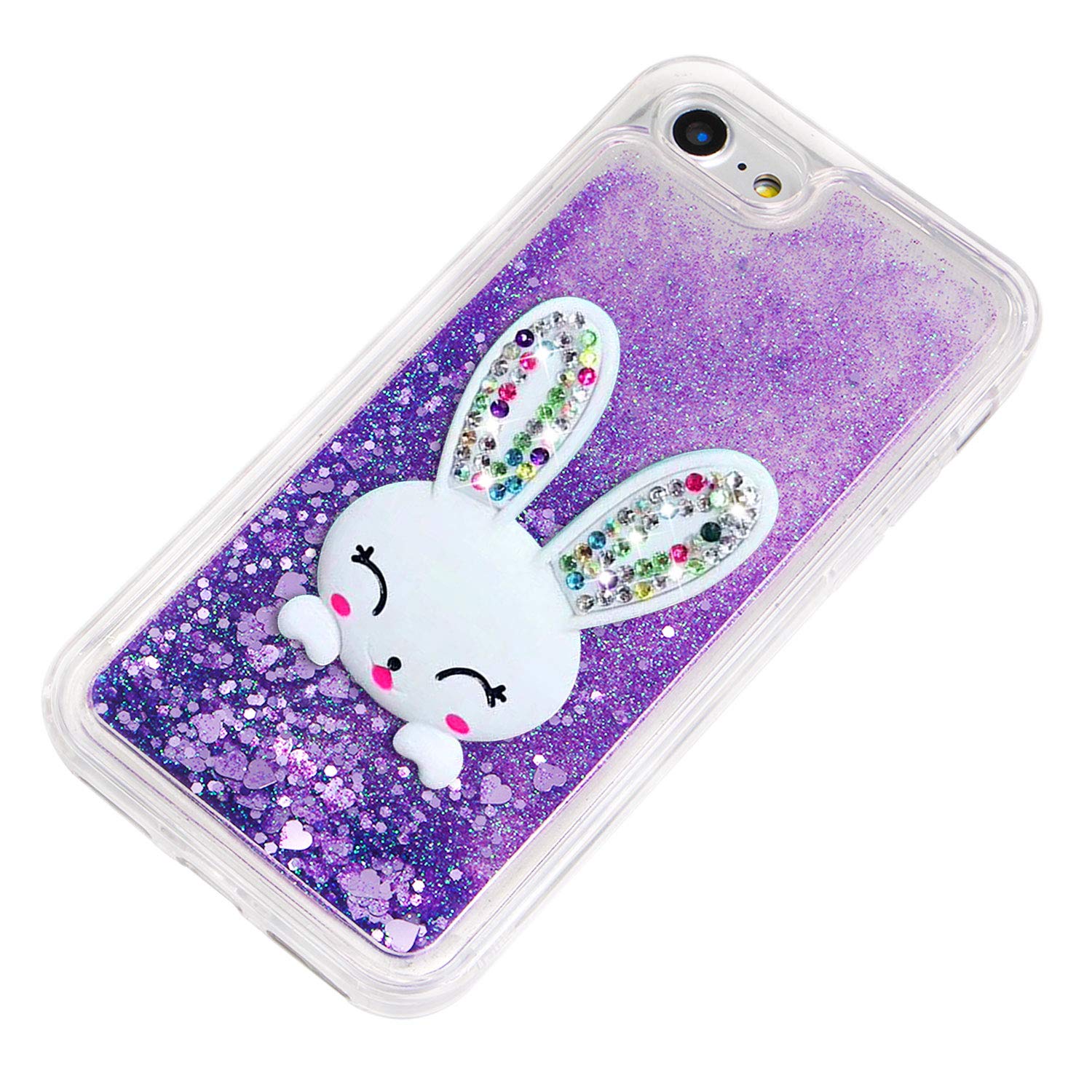 Glitzer Schneekugel Handyhülle Für IPhone 6 Plus – Transparentes Case Mit Flüssig-Staub