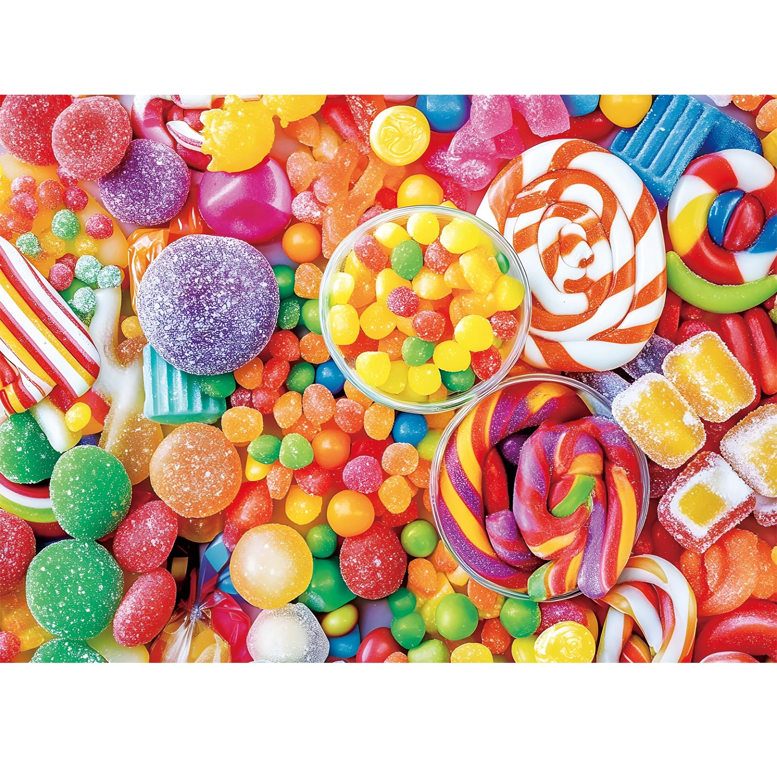 500 Piece Jigsaw Puzzle for Adults-Candy Puzzles, Colorful Candy Adult Puzzle 500 Pieces, Challenging Puzzle for Adults 500 Pieces, House Party Games,