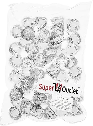 Miniatura 2 de Cristales redondos acrílicos transparentes imitación de diamante gemas de tesoro para esparcir sobre la mesa llenar jarrones eventos bodas