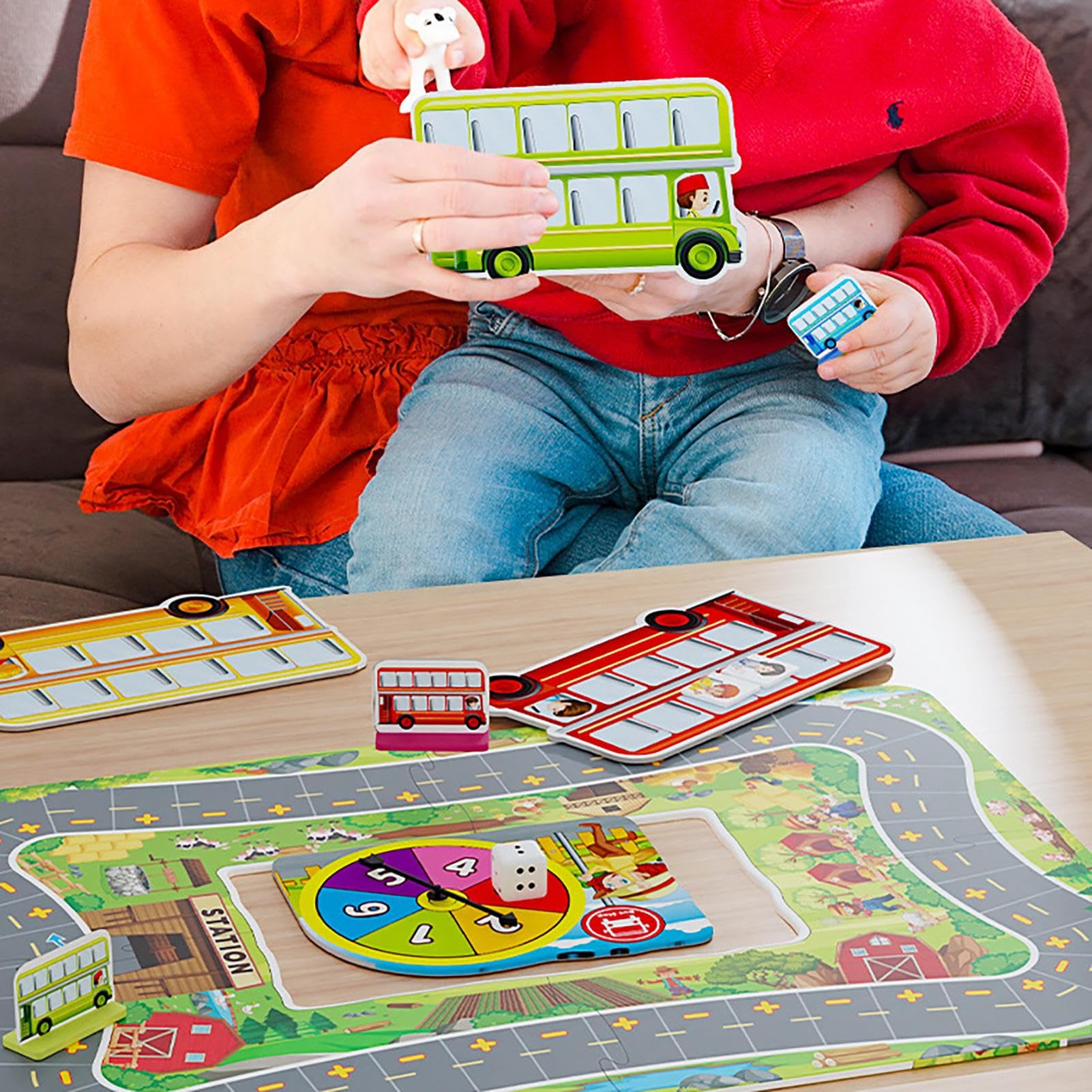Jeu de Table Puzzle arrêt de Bus – Jeux mathématiques Parents-, Jeu éducatif en mathématiques, Addition et soustraction ludique, Stimulant Apprentissage précoce | Idéal pour, Filles