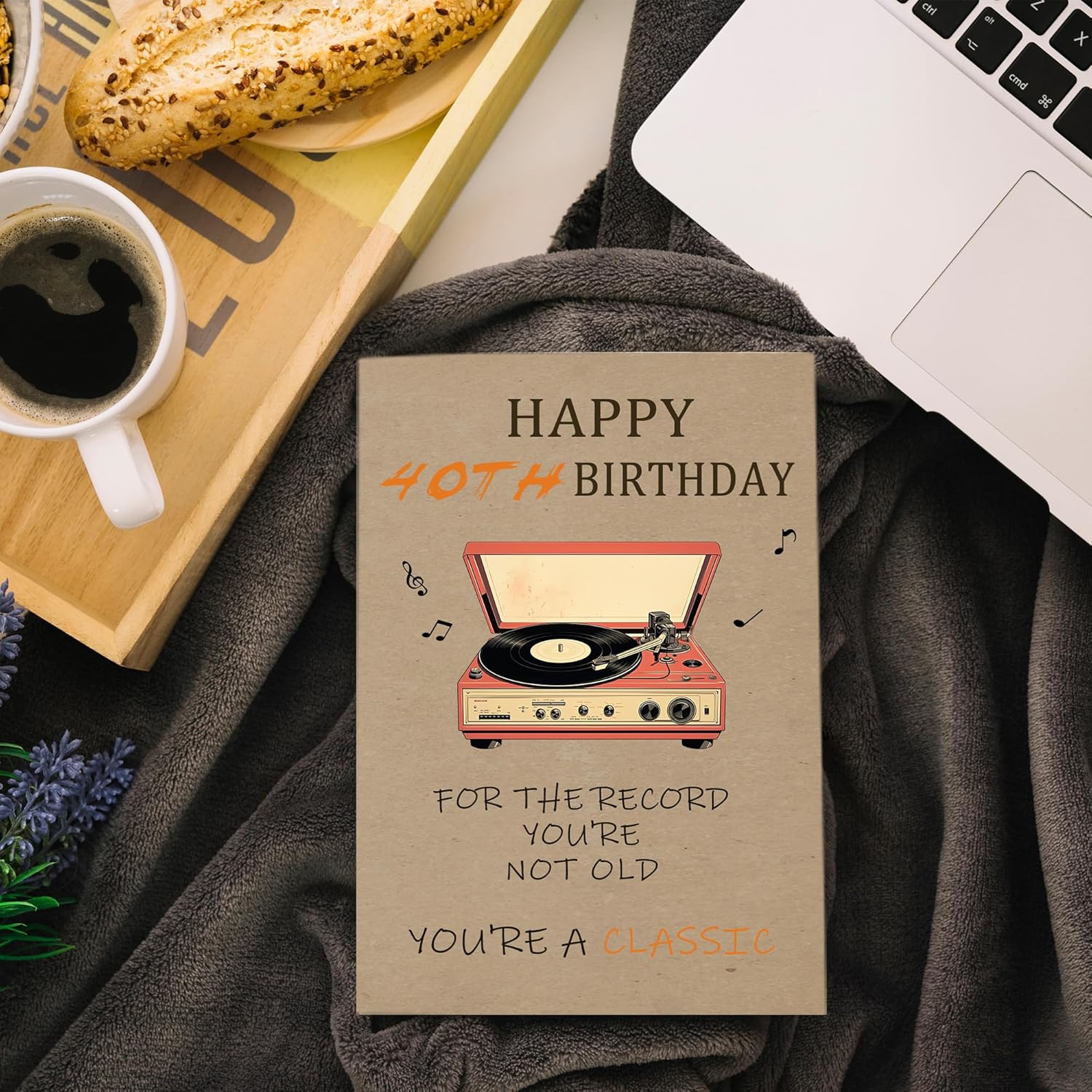 Happy 40th Birthday Card Gifts for Men Women, Retro 40th Birthday Decorations for Him Her, Funny 40 Years Old Bday Gifts for Husband Wife - Image 5