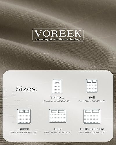 Miniatura 6 de Grounding - Sábanas bajeras 10% fibra plateada pura + 90% algodón, sábanas de tierra para tierra tu cuerpo para obtener más energía, (CK 73 x 84 x
