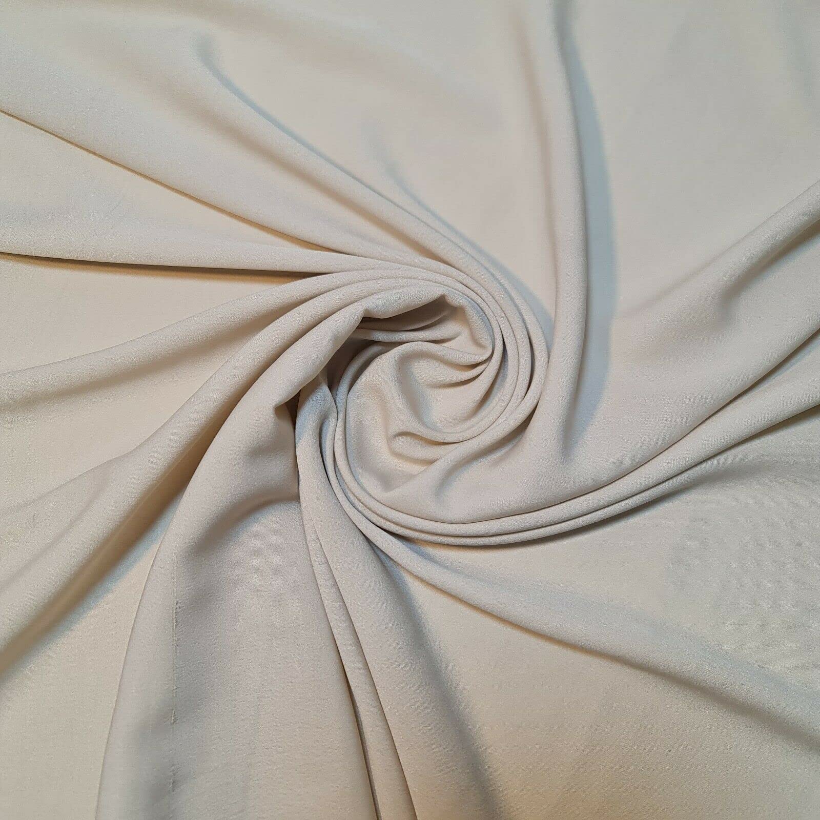 Soft Peach skin Powder Touch Dress Craft Lining Fabric Material 44" Wide Available in 8 Colours (Light Beige, 1 Meter) โ image 1