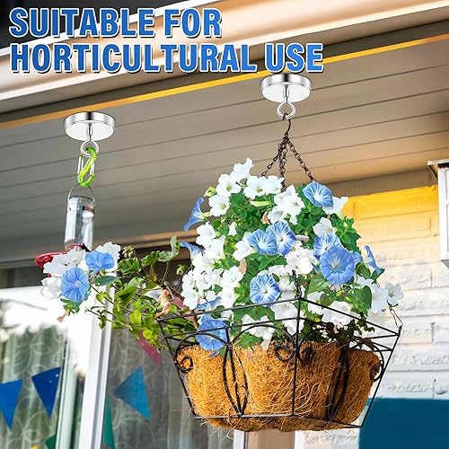 Miniatura 43 de Imán de pesca de neodimio, fuerza de tracción de 150 libras, imán fuerte de tierras raras con perno de ojo avellanado para colgar, hogar, cocina