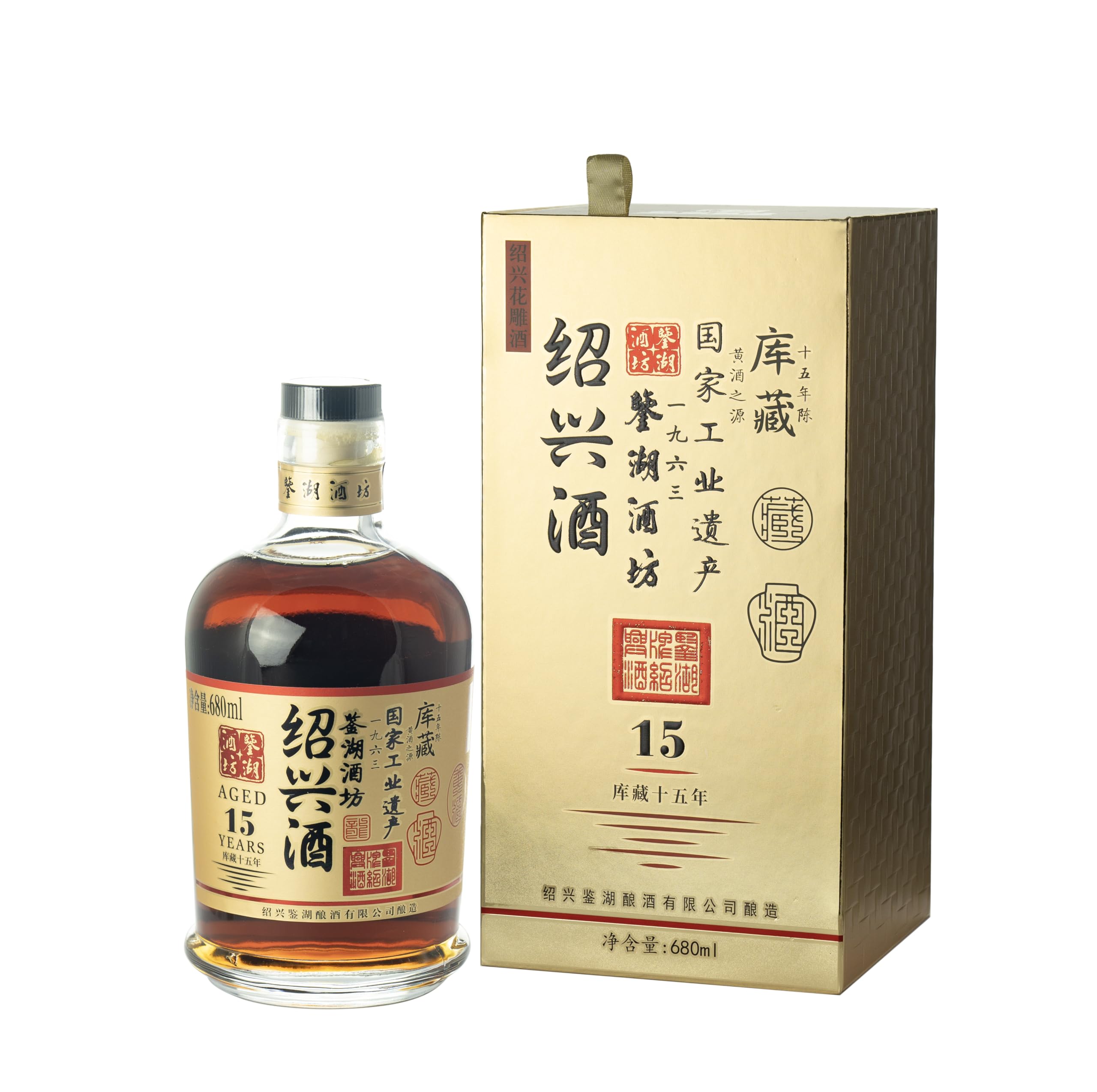 Amazon.co.jp: 【15年熟成】紹興酒 鑑湖酒坊1963 680ml 瓶入り｜焼き栗