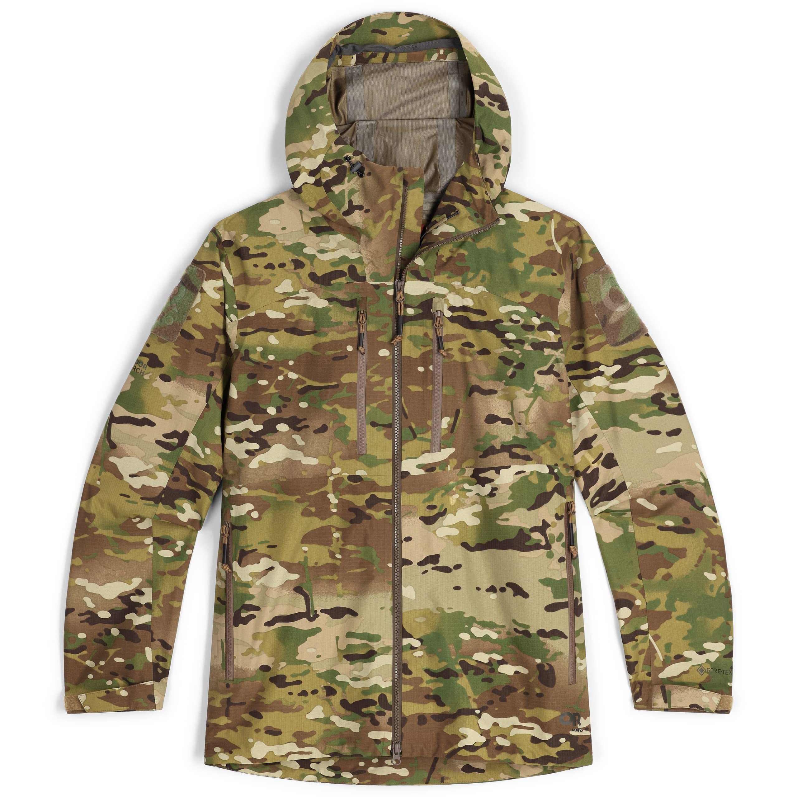 Outdoor Research– OR Pro Allies Mountain Jacket Multicam – Camouflage Jacket, Wind & Waterproof, Helmet Compatible
