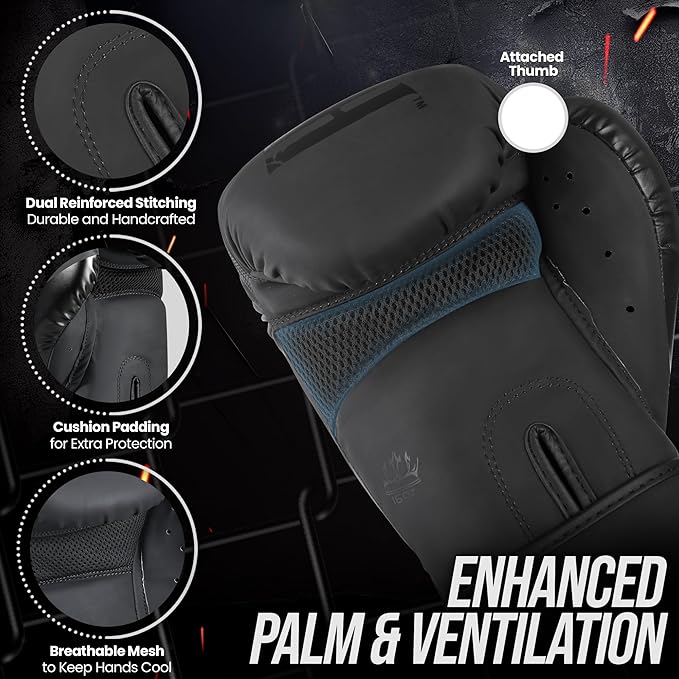 Guantes de Boxeo Entrenamiento Triple Densidad y Malla miniatura 6