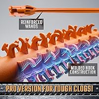 Vista 4 de FlexiSnake Pro Drain Weasel - Limpiador de serpientes para fregadero con nueva punta moldeada, 18 pulgadas, herramienta para eliminar obstrucciones