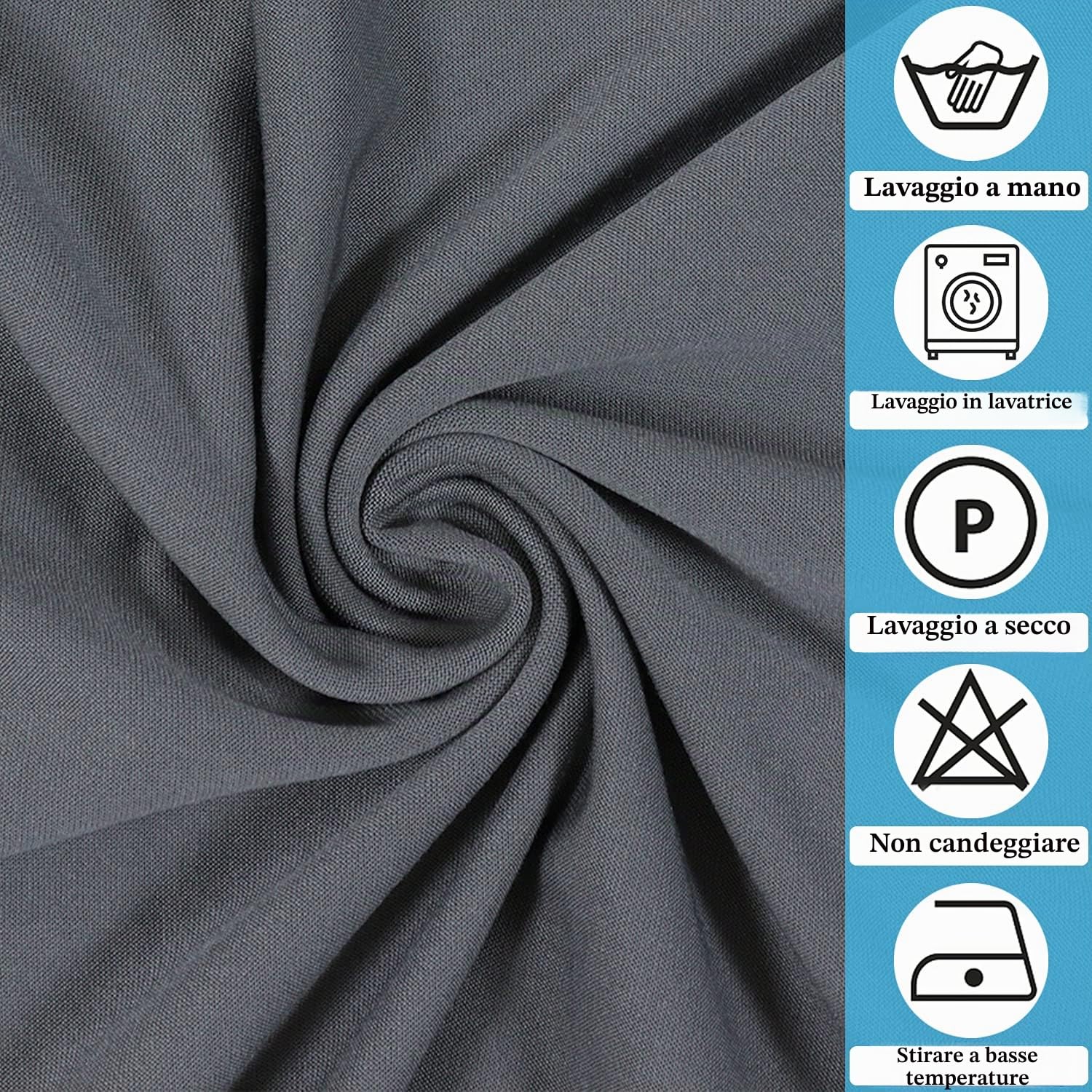 Copertura della Sedia 6 Pezzi, Estraibile Lavabile Elastica Coprisedie con Schienale, Resistente e Facile da Pulire, Fodere per sedie in Spandex per Hotel Sala da Pranzo Wedding (Grigio)