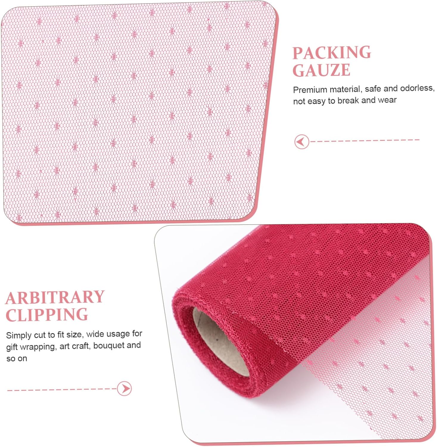 HAPINARY Floral Packing Gauze for Wedding Decorations Flower Bouquet Wrapping Mesh