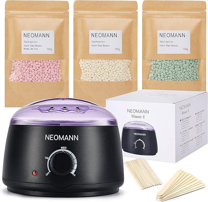 NEOMANN Waxer II Hot Waxing Kit, Hair Removal Wax Warmer Wax Pot for