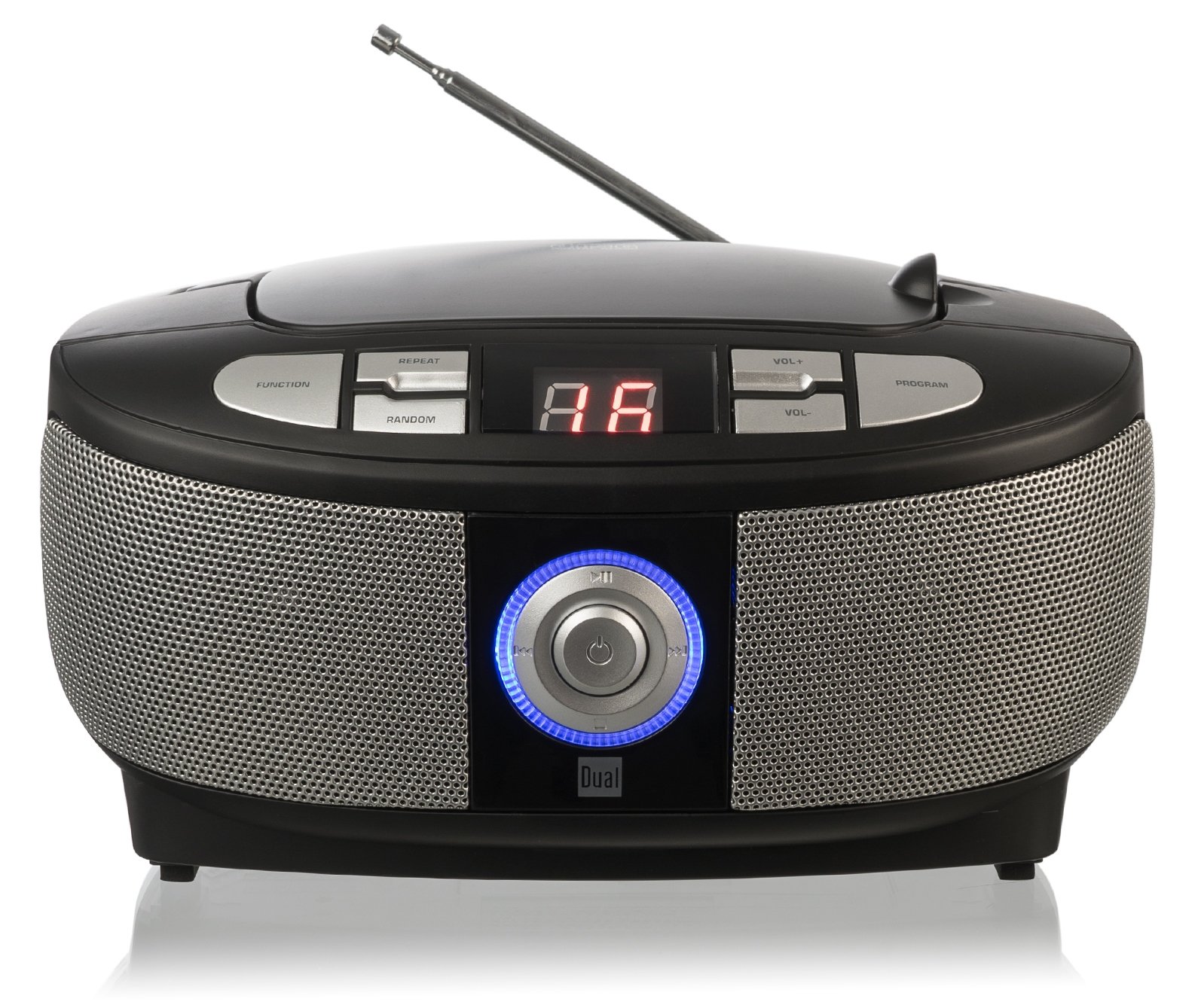 Dual P 49 – 1 Boom Box con Reproductor de CD (Radio FM, Pantalla LED, Funcionamiento con Red o batería)