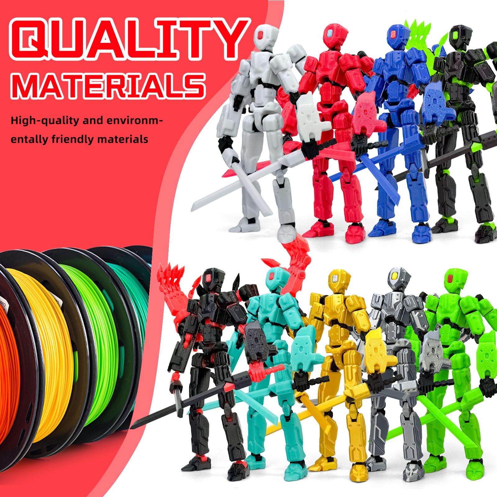 8Inch T13 Action Figure Assembly Completed,3D Printed Multi