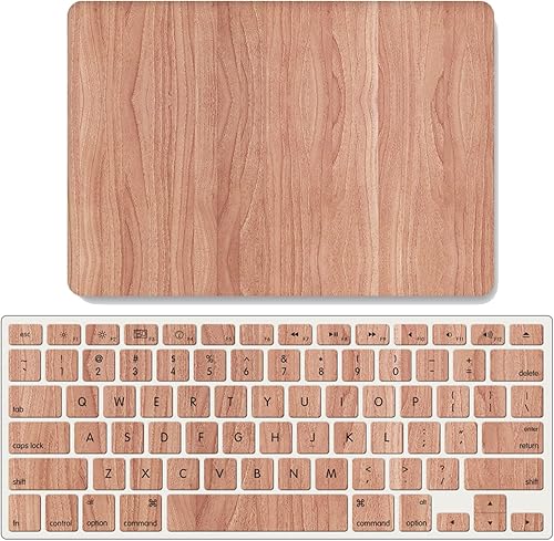 IVY Wood Series Set Folio - Funda rígida para MacBook Pro (13 pulgadas con M1M2, 2016-2022, Thunderbolt 3 puertos, modelos