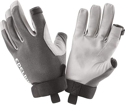 Edelrid ER72498 Outdoor Climbing Gloves Work Close Glove II, Titanium