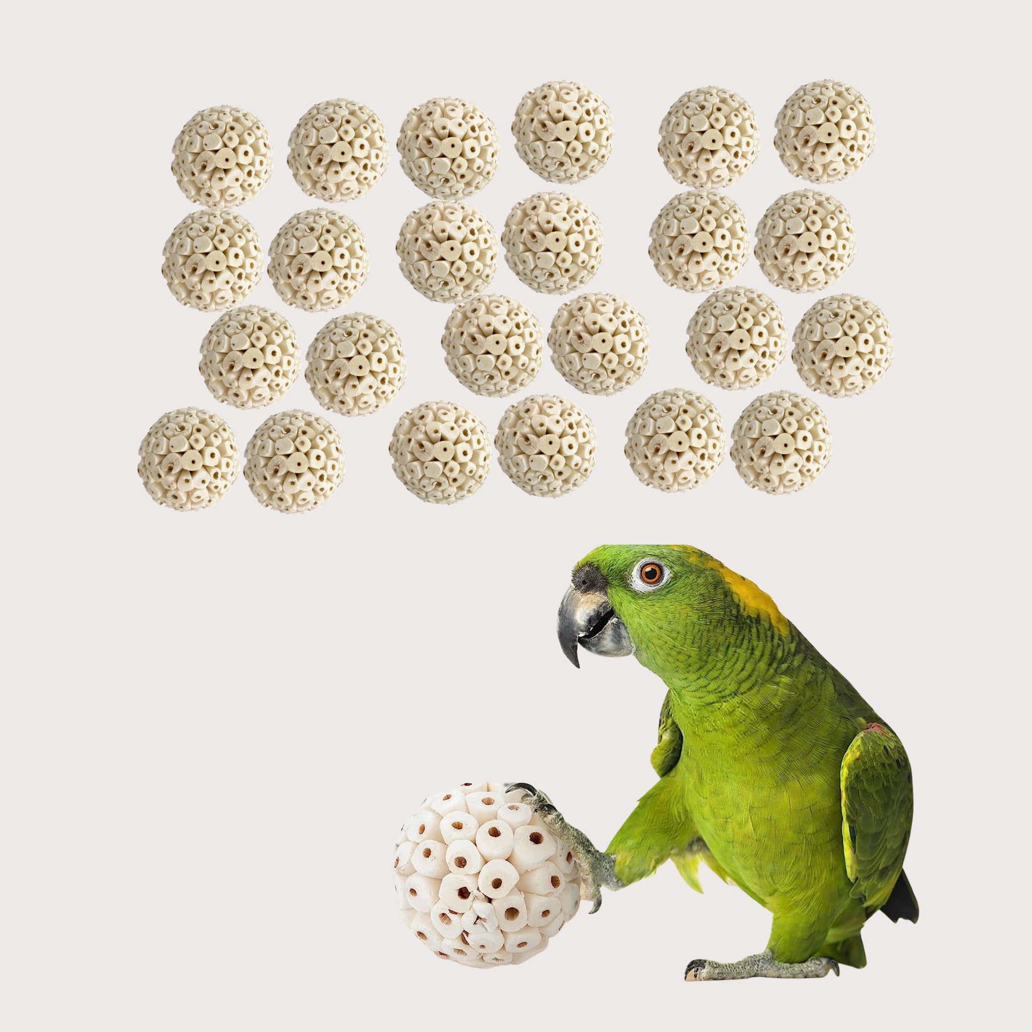 JOYNAGAR Natural Sola Wood Atta Ball Birds Foraging Toys for Cockatiels, Parrots, Budgies, Conures | 6 cm | Pack of 25 Pcs (Budget Pack) (B0D94SDDMX) Amazon Price History, Amazon Price Tracker
