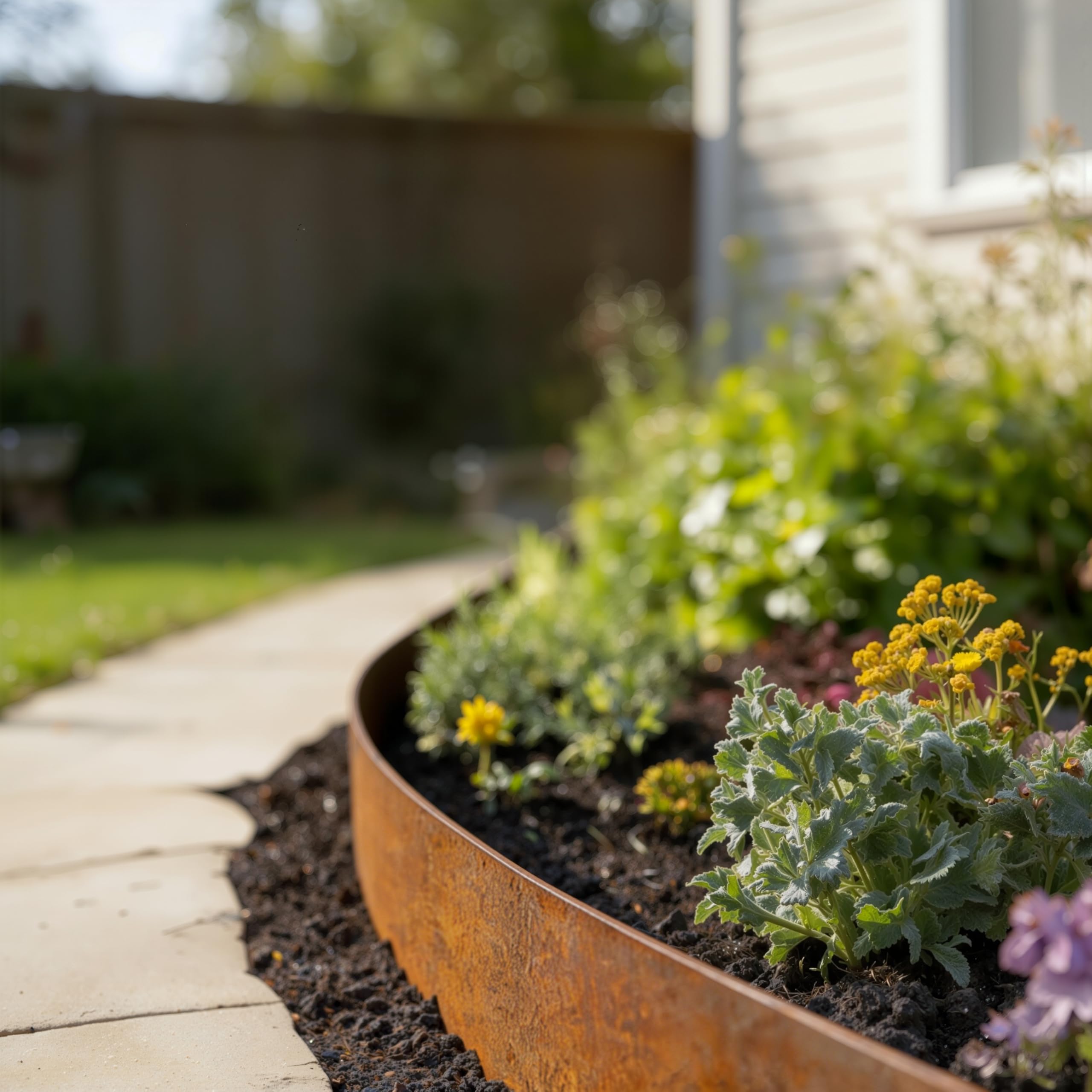 Sillar Bordura per Aiuola in Acciaio Corten 10 m – Bordatura per Giardino 140 mm – Bordo per Aiuole Flessibile in Metallo Patinato