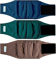 Vista 17 de Paw Legend Pañales lavables para perros machos, pañales reutilizables para cachorros y perros machos (paquete de 3, M)