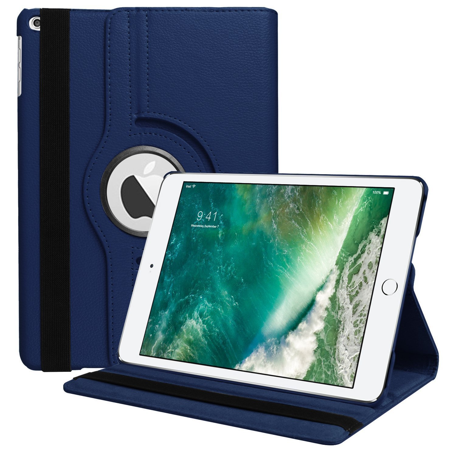 M Cart® 360 Rotate Synthetic Leather Flip Cover Case for Apple iPad Air/Air 5 / ipad 9.7 2017/2018 (A1474, A1475, A1476) (Midnight Blue) (B07TSX6Z1R) Amazon Price History, Amazon Price Tracker
