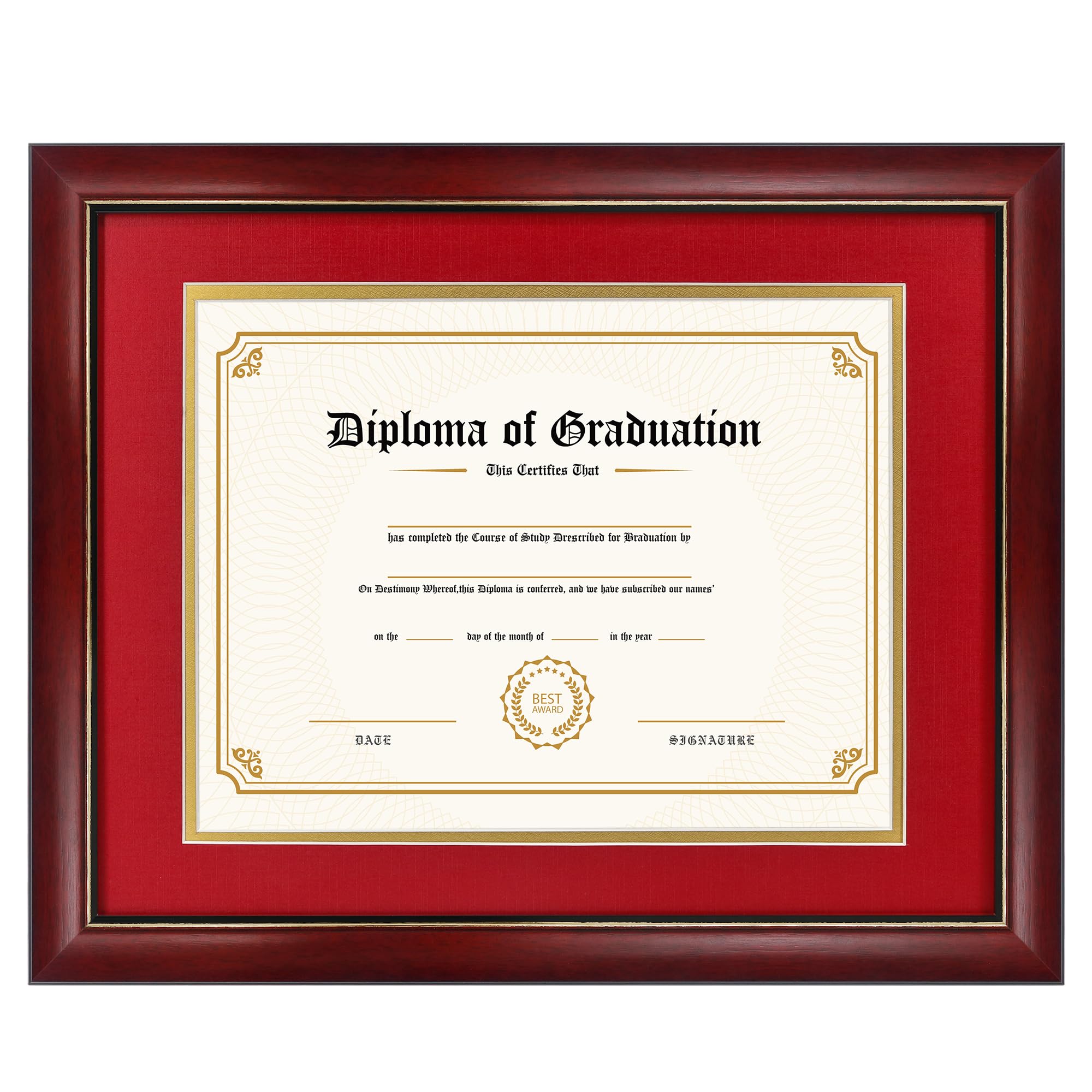 Cadre de diplôme GraduatePro en bois de cerise, le cadeau idéal pour les diplômés
