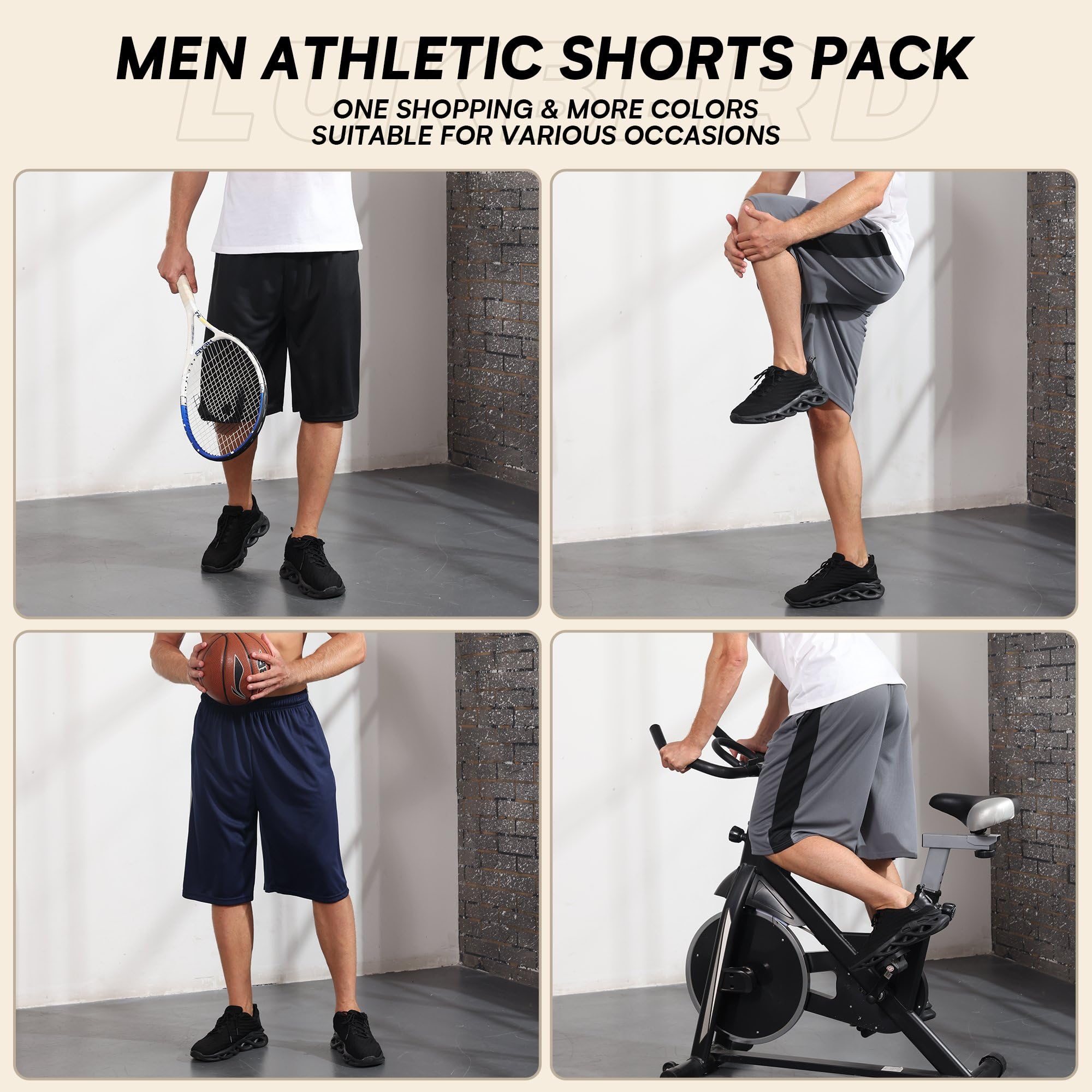 Pantalones cortos deportivos largos para hombre, para baloncesto, gimnasio, secado rápido, camuflaje, con bolsillos