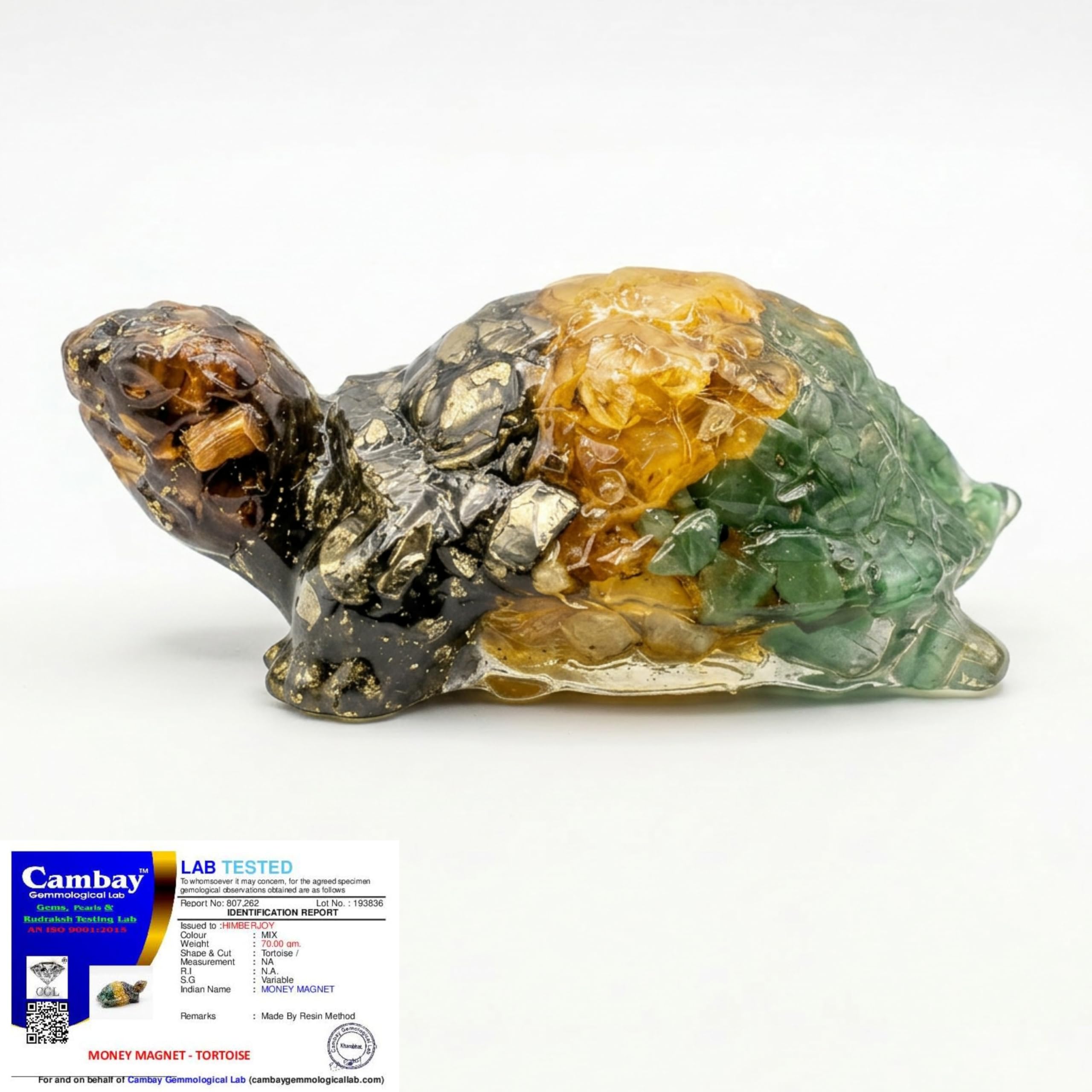 Money Magnet Tortoise Vastu Items for Home Feng Shui Crystal Kachua Good Luck Gifts Pyrite Stone Original Certified Positive Energy Office Desk Wealth Attraction Decoration Success Prosperity Turtle