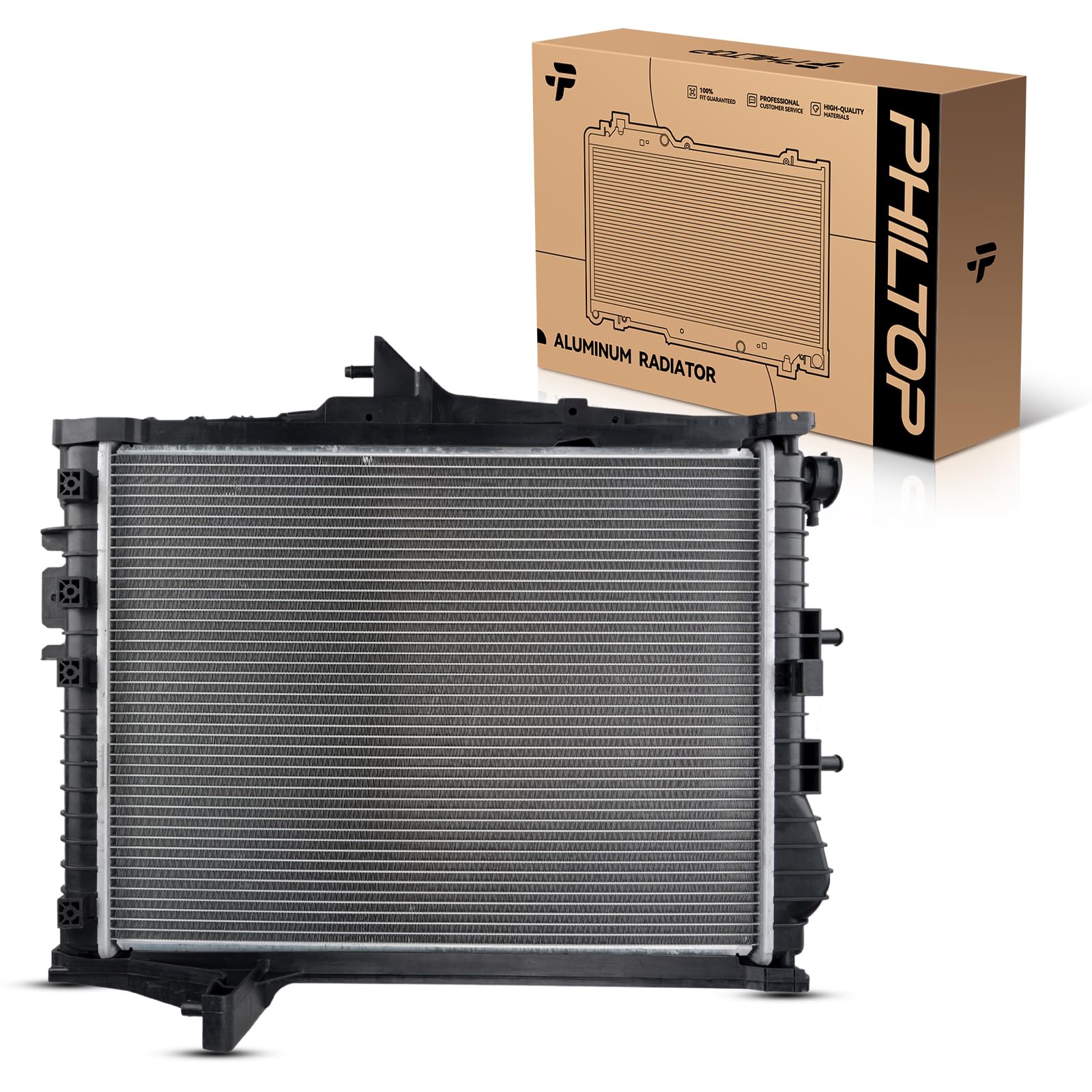 PHILTOP Automotive Replacement Engine Radiator for 2004-2009 Durango, 2007-2009 Aspen (1 in. Thick Core)