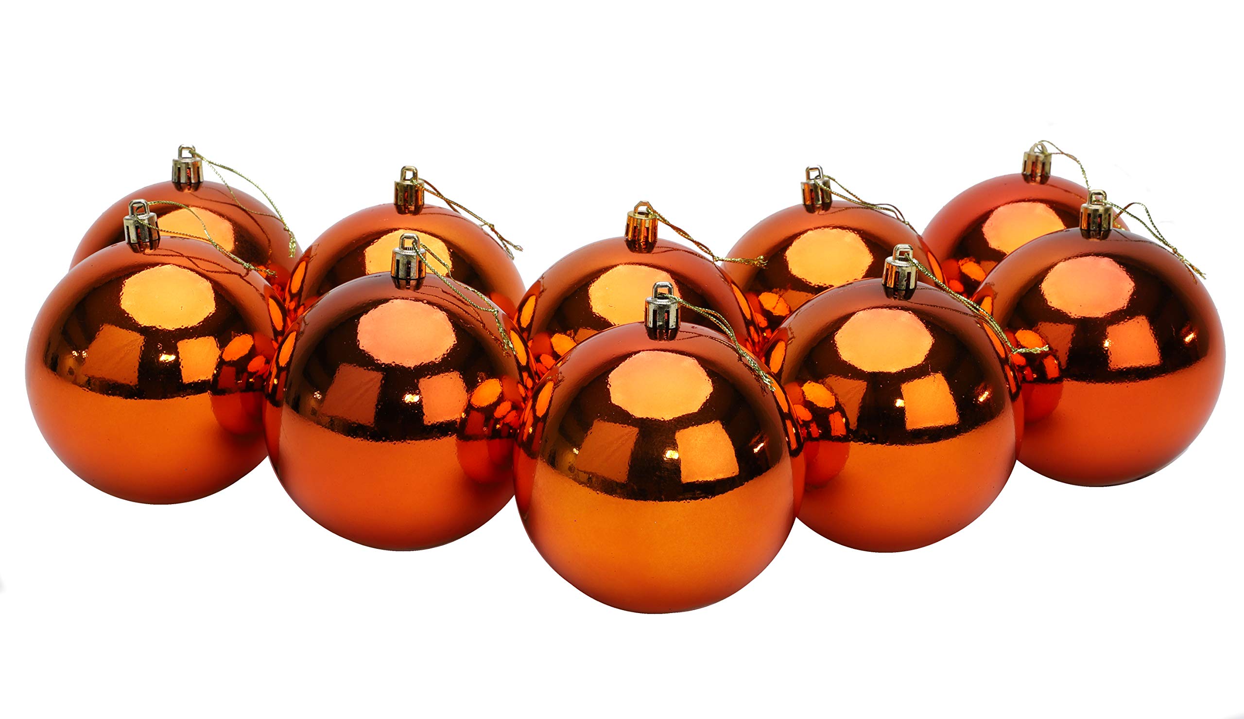 Toyland Copper Toyland® Toyland® 10 Extra Large 100Mm Colour Christmas Baubles - Christmas Tree Decorations (Copper)