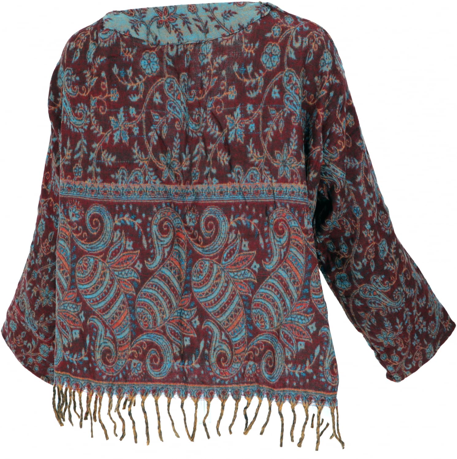 Bolero Jacke, legeres Boho Jäckchen gestreift aus weichem Material, pink