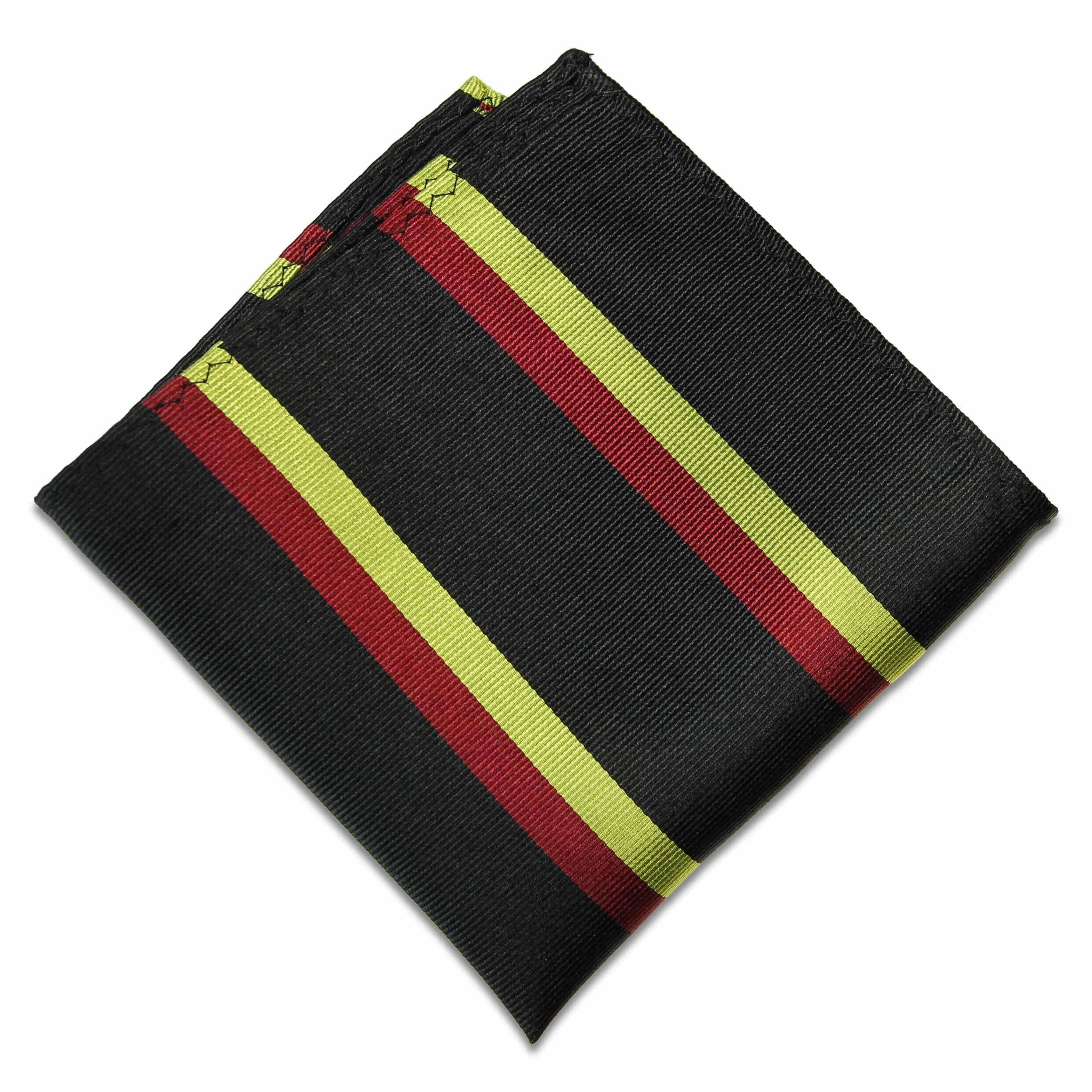 The Regimental Shop Men's Black/Red/Yellow 1St Batt. Royal Anglian Regit Silk Pocket Square