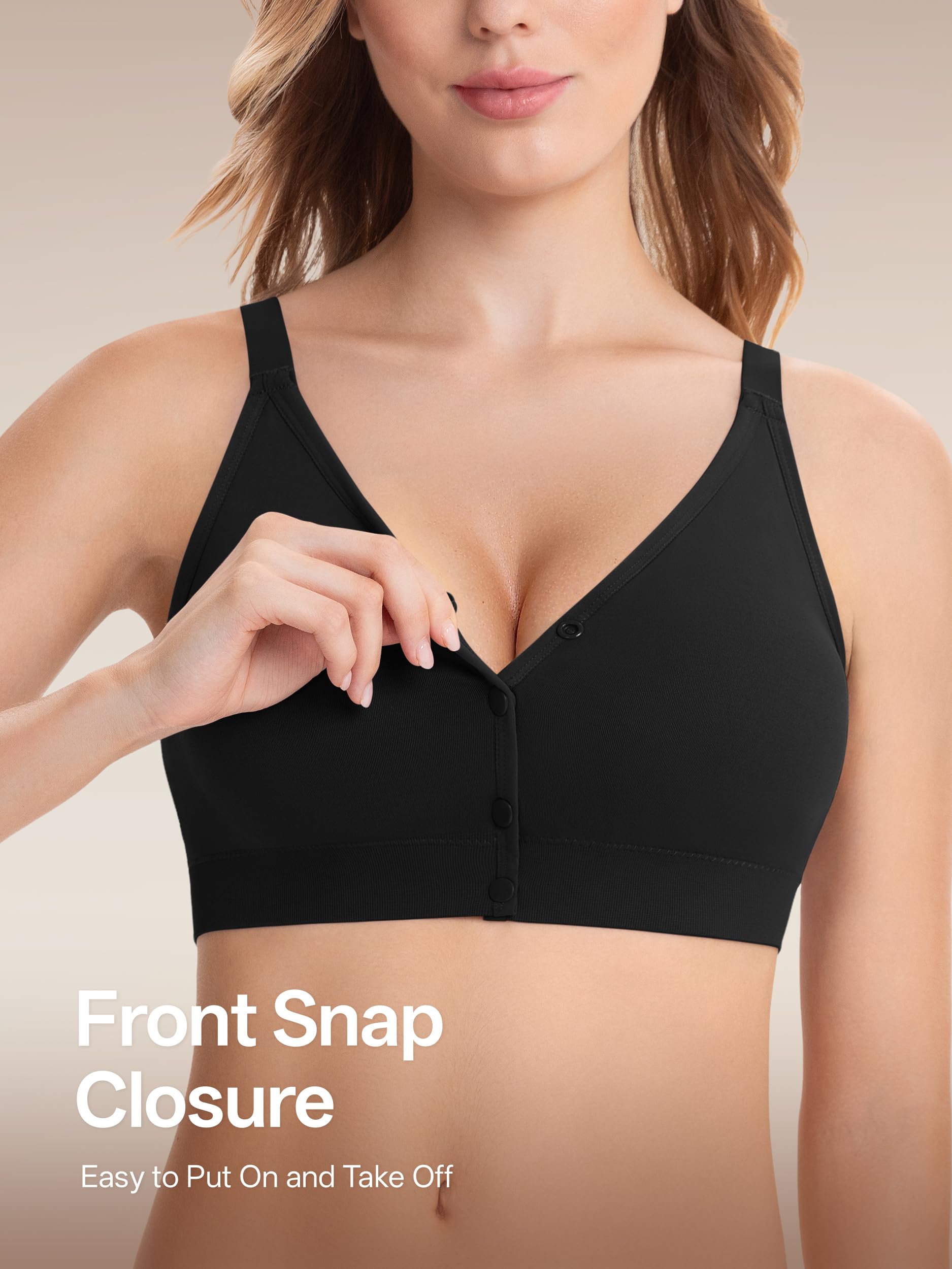 Angelhood Nahtlose BHs mit Frontverschluss nach Operationen, Sportbralettes