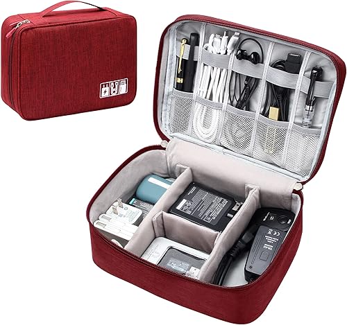 Organizador electrónico de viaje universal organizador de cable impermeable accesorios electrónicos cajas de almacenamiento para cable, cargador,