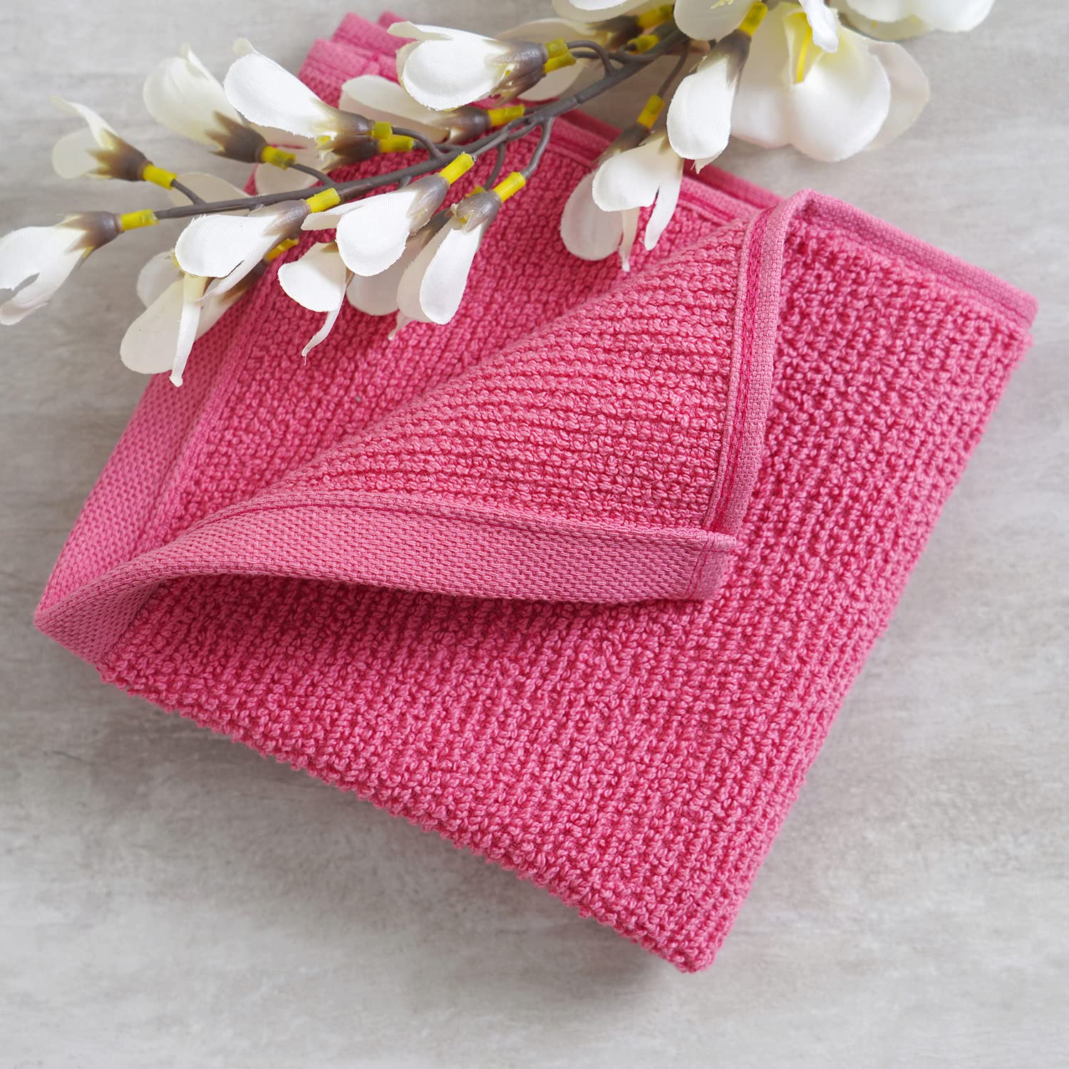 Pure Home + Living Set of 8 Pink Prime Face Towel - Pink