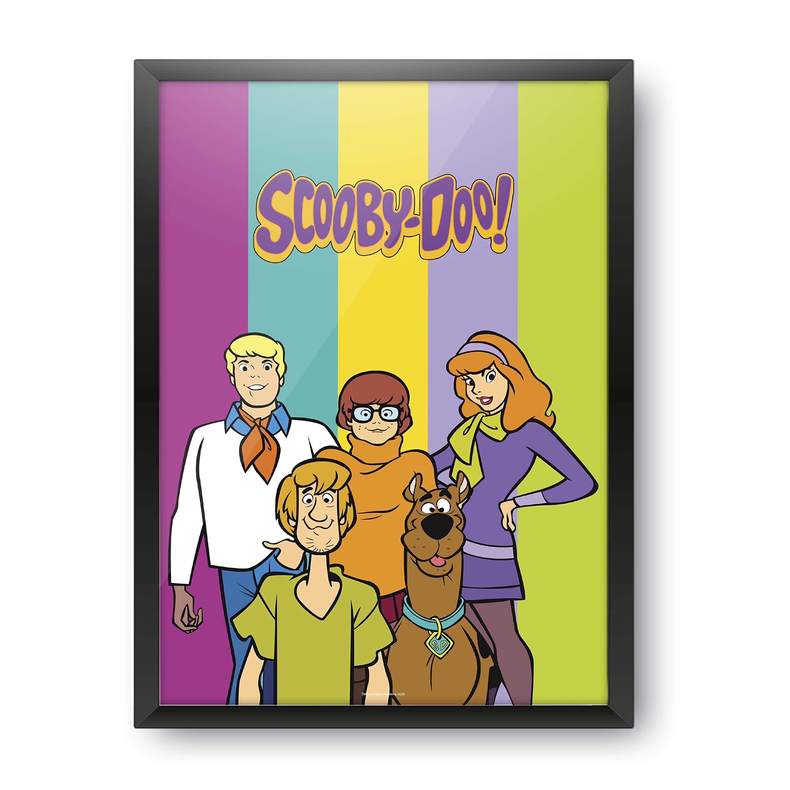 MCSID RAZZ - Scooby-Doo Characters -Wall Décor Poster, | Poster for Office | A4 Size Poster [ With Frame ] Officially Licensed by Turner Entertainment Co, USA