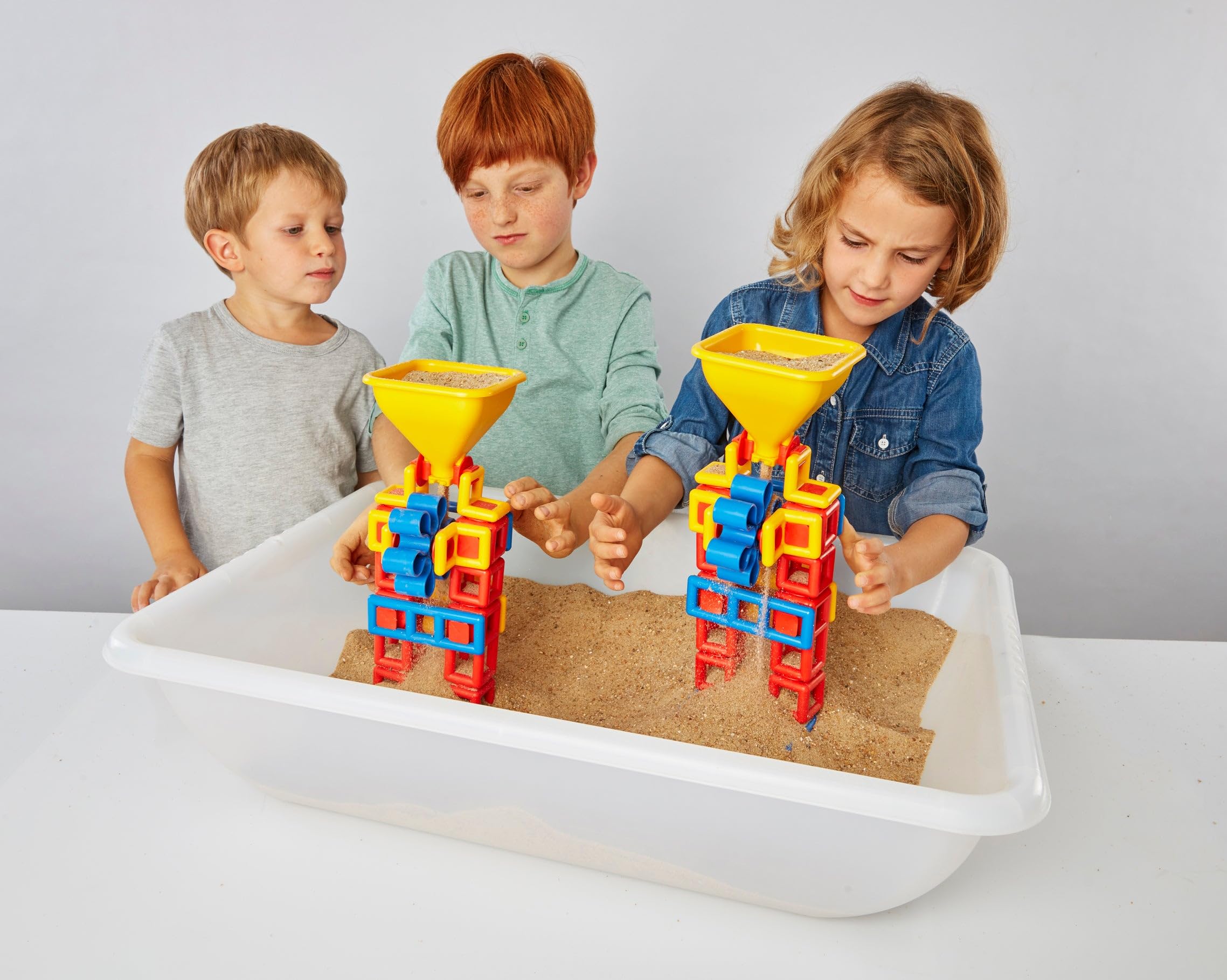 FLOW Advanced: experimentieren mit Sand, 134 Teile - Kreatives Konstruktionsspielzeug made in Germany - bauen, spielen, lernen für Kinder 3 - 8 Jahre