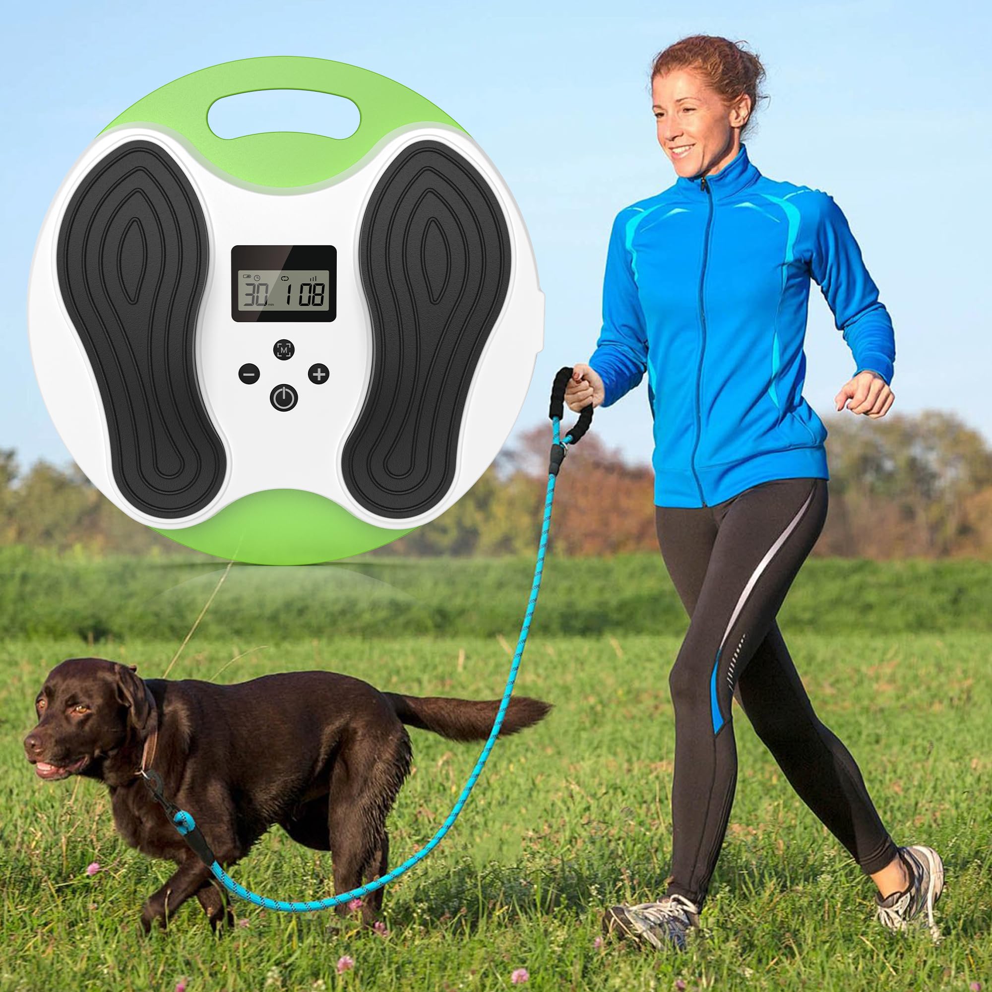 Nouveau 4-en-1 Stimulateur Circulatoire Rechargeable, Appareil Circulation Sanguine Jambes, Massage Pieds Stimulateur Circulatoire, Soulage la Douleur et la Fatigue des Pieds, Cadeau