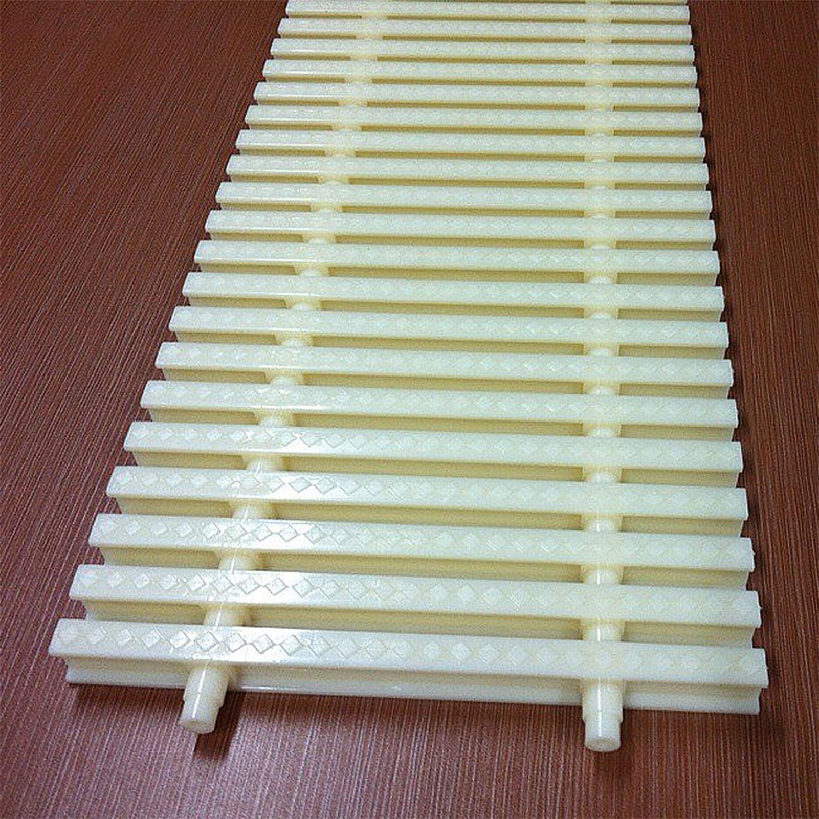 Rejilla de desagüe para Piscinas, Rejilla de canaleta empalmable para baños, Cubiertas de desagüe de Piso de plástico Duradero para un Drenaje de Agua eficiente, 18x100CM, Juego de 6