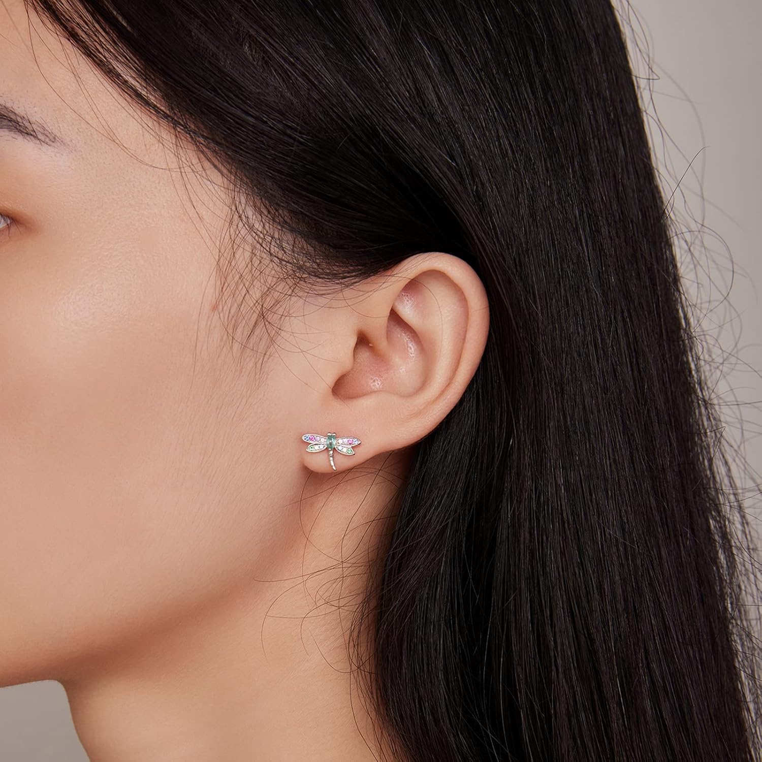 925 Sterling Silver Paw Print/Axolotl/Dragonfly/Koala/Dolphin Earrings for Women, Cute Animal Stud Earring, Lovely Jewelry Birthday Christmas Presents with Box - Image 3