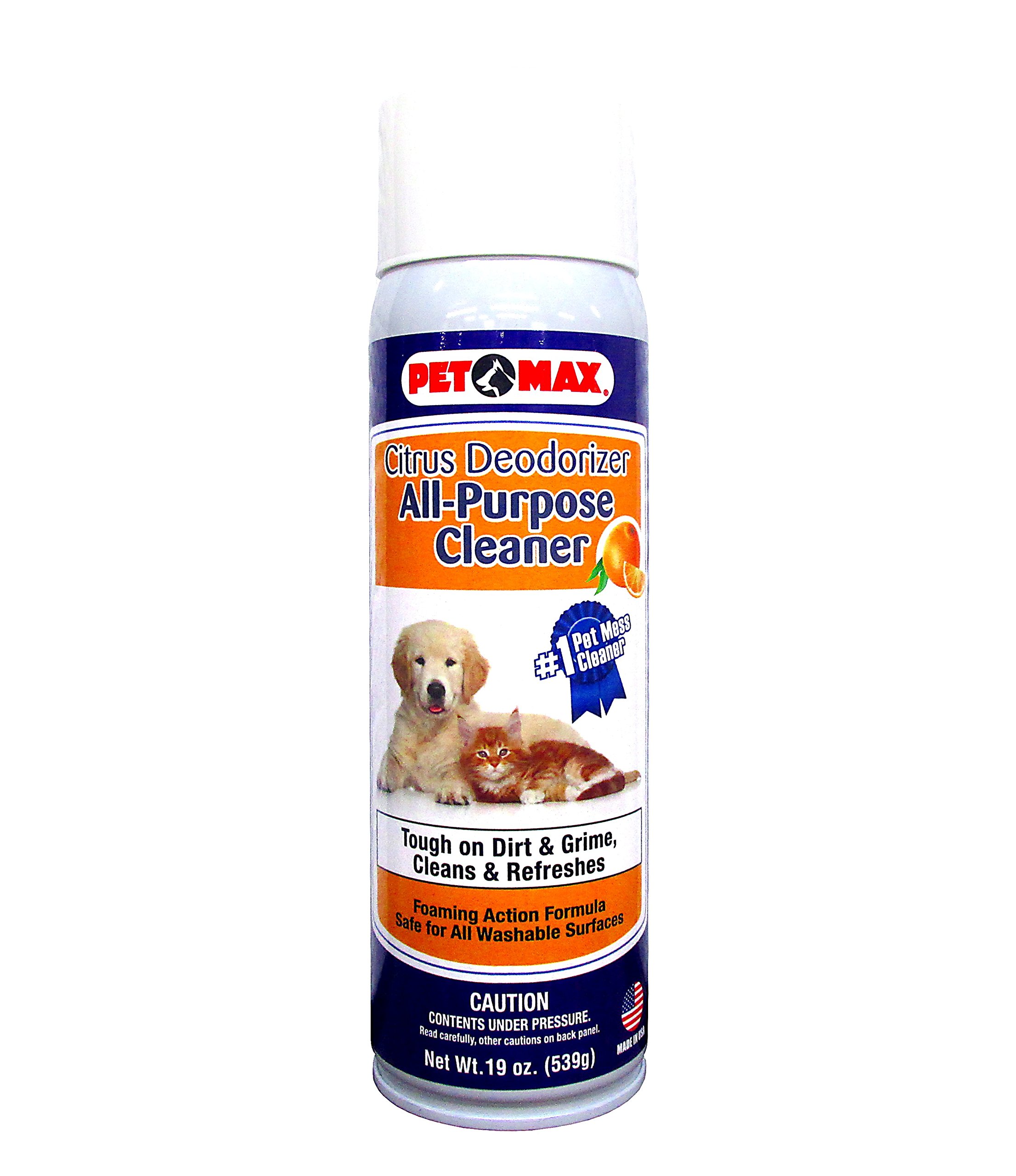 Pet Max Citrus Deodorizer All-Purpose Pet Mess Cleaner (Three 19oz Units)