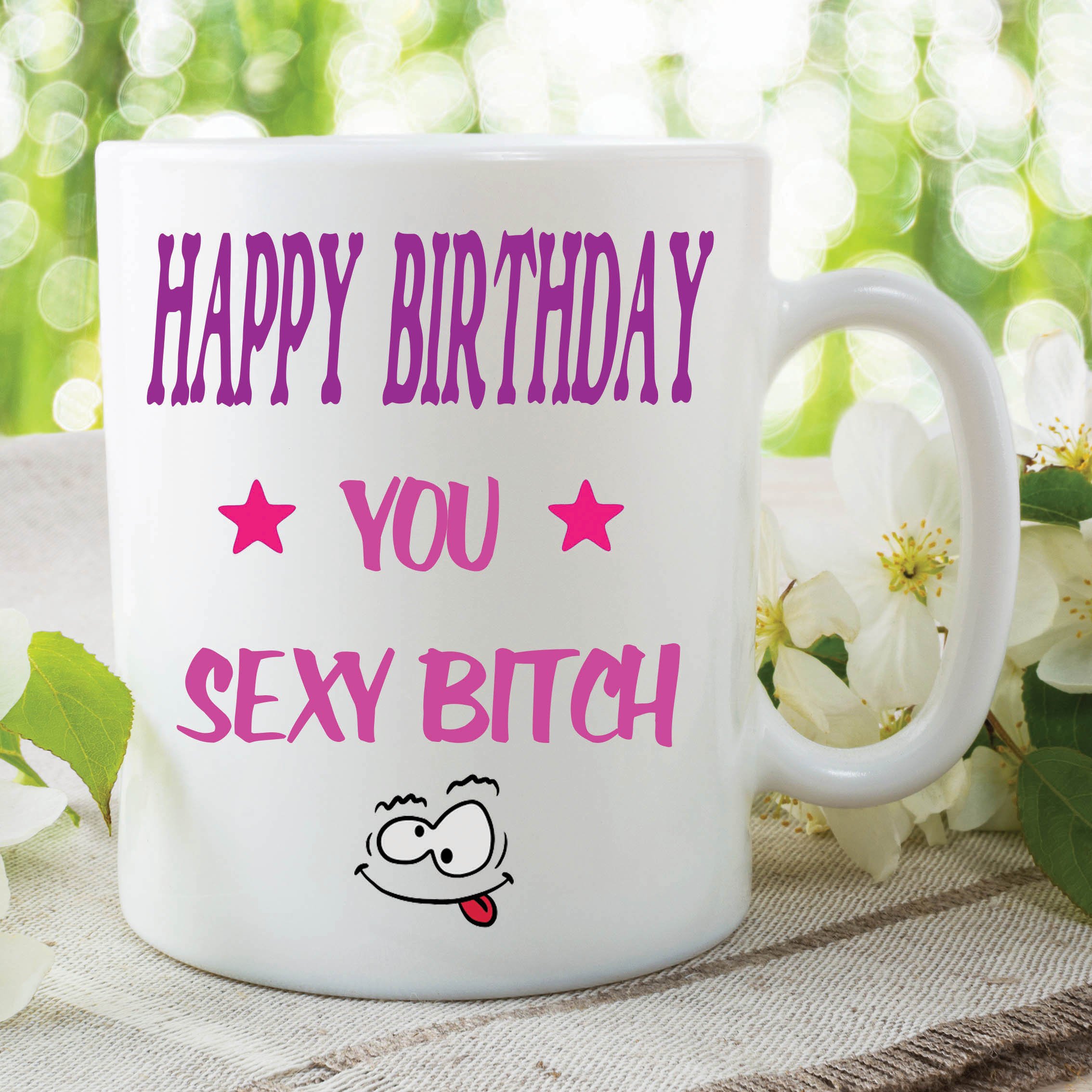 Peachy Antics White Explicit Novelty Mug Funny You Sexy Bitch Joke Meme Cup Birthday Gift Wsdmug180