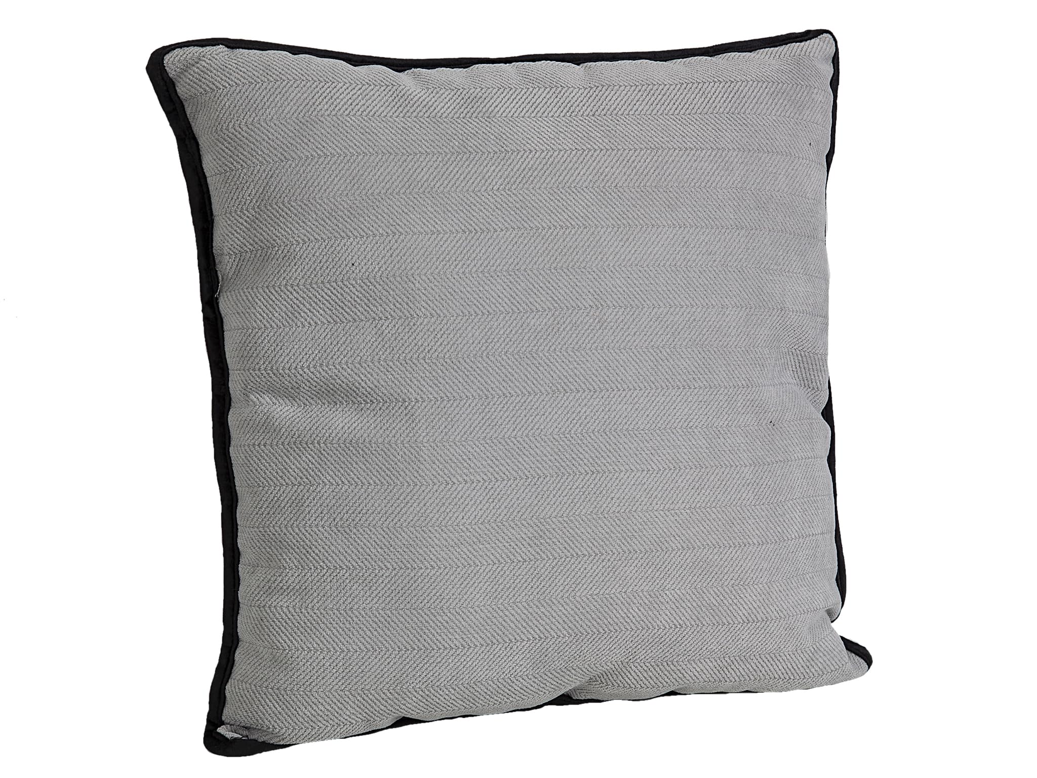 Coussin blanc fil noir polyester deco canape salon moderne