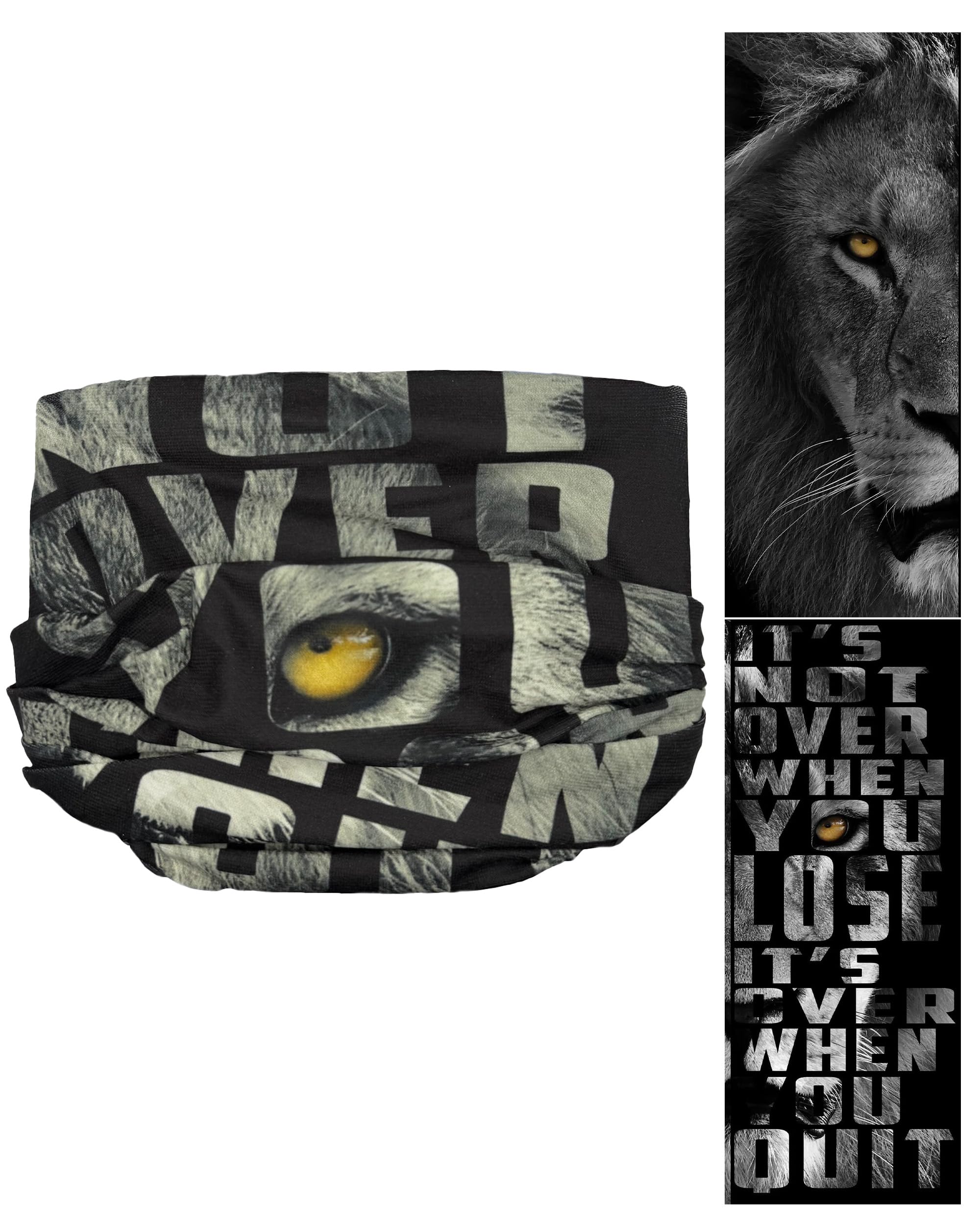 The Pain Cave Unisex Lion Buff Multifunctional Snood - Neck Warmer Snoods For Men & Women With Sun Protection, Neck Gaiter For Ski, Cycling, Running