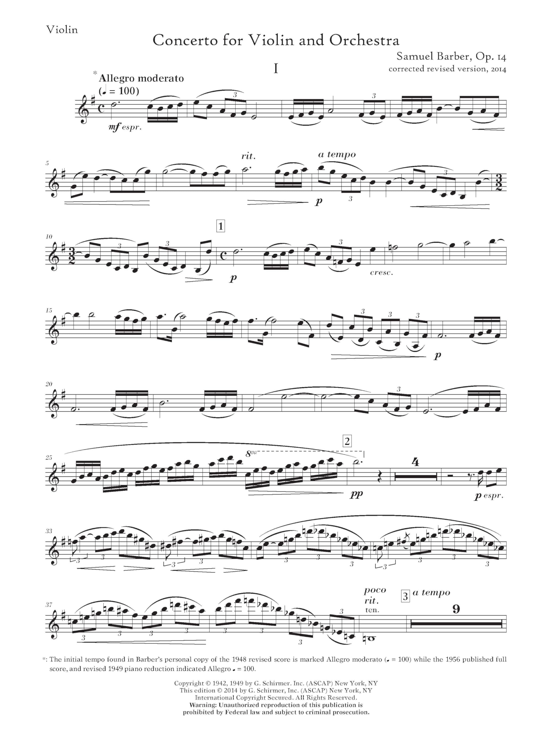 Concerto: Violin and Piano Reduction