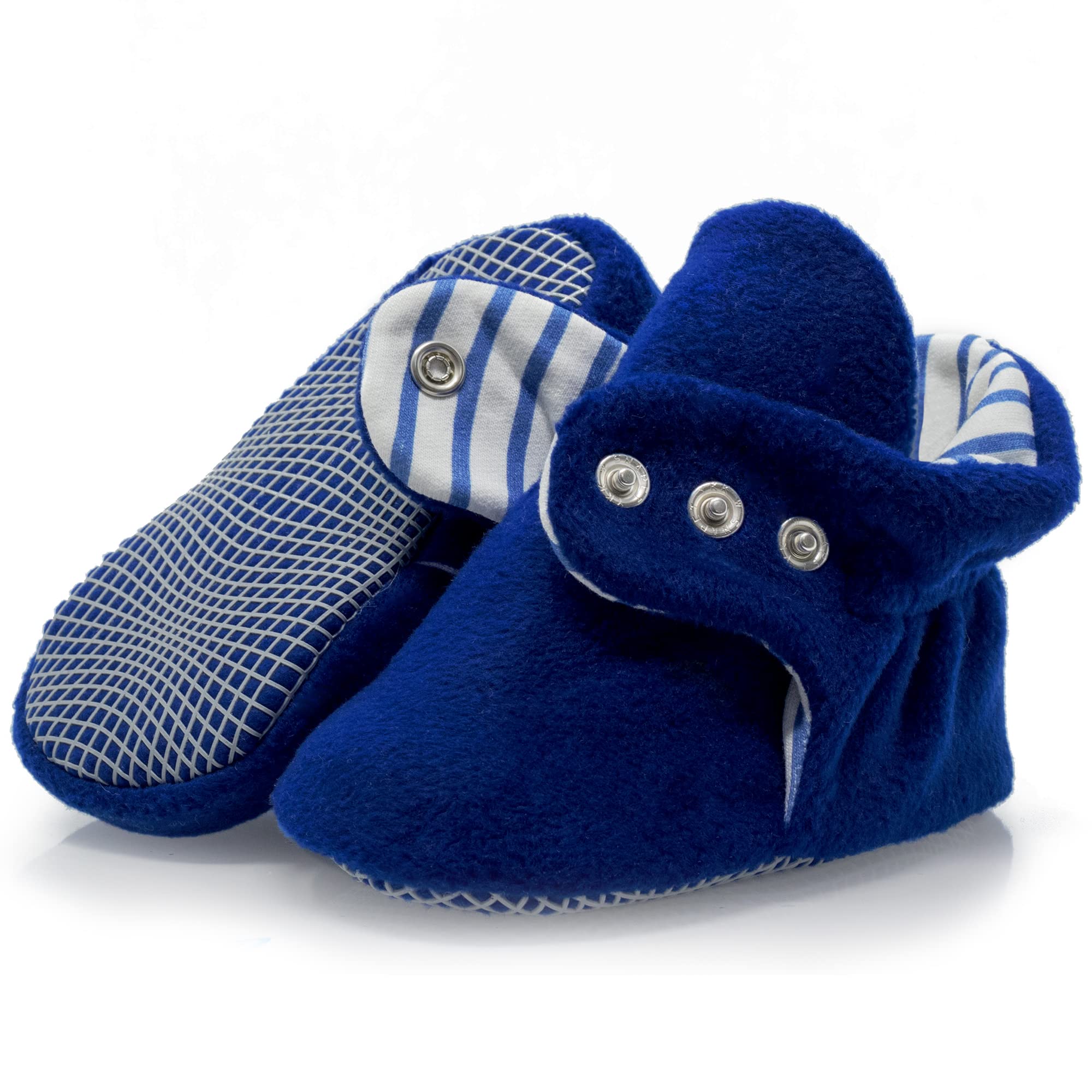 Ella Bonna Mini botines de forro polar con parte inferior antideslizante, flexibles, para bebés y niñas