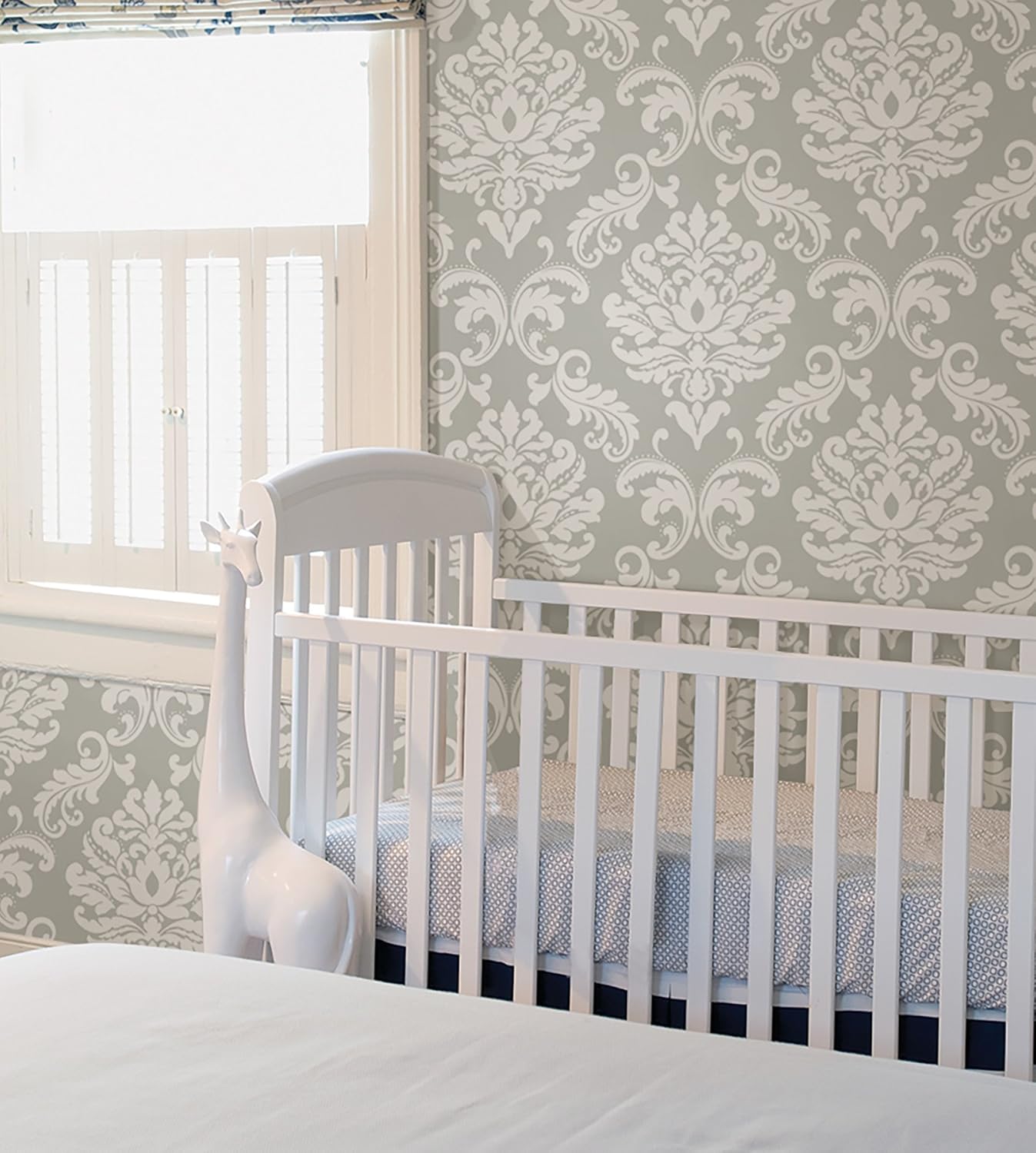 NuWallpaper NUS1935 Ariel Peel & Stick Wallpaper, Grey