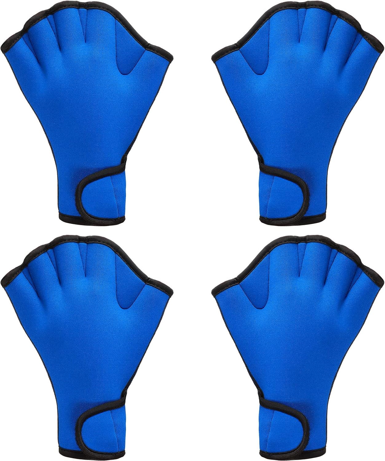 2 Pairs Swimming Gloves Aquatic Swim Training Gloves Neoprene Gloves Webbed Fitness Water Resistance Training Gloves for Swimming Diving with Wrist Strap