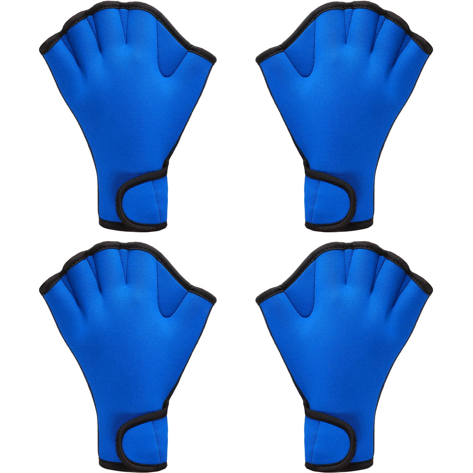 Sumind 2 Pairs Webbed Swim Gloves, Large, Blue